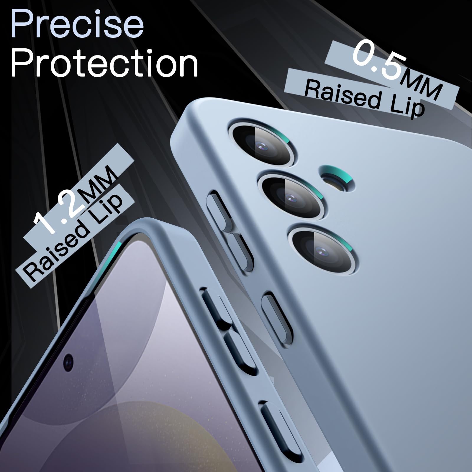 JETech Slim Ajuste Funda para Samsung Galaxy S24+ / S24 Plus 5G, Protección Completa Lente Cámara, Carcasa Protectora TPU Suave Delgada con Acabado Mate, Antigolpes (Azul Zafiro)