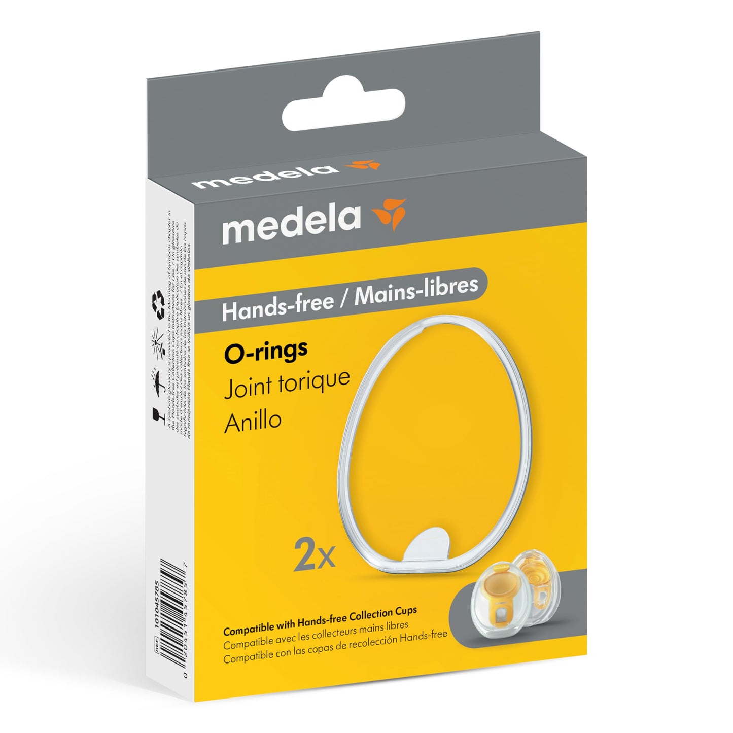 Medela | O-Ring para Embudos de Copas Recolectoras Manos Libres | Repuestos Auténticos | Contiene: 2 Piezas