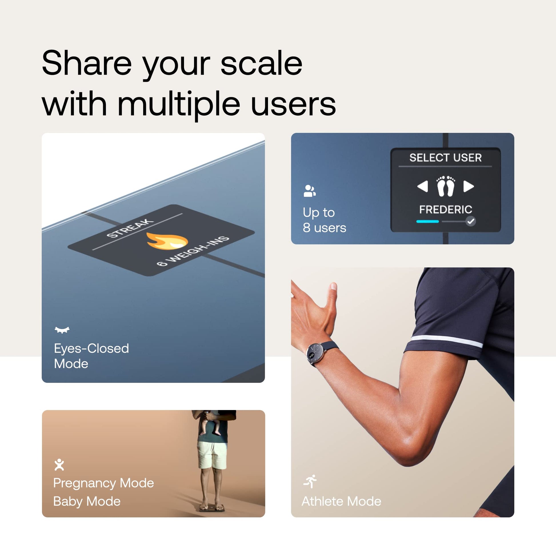 Báscula Inteligente WITHINGS Negro Compatible con Apple Health y Wi-Fi