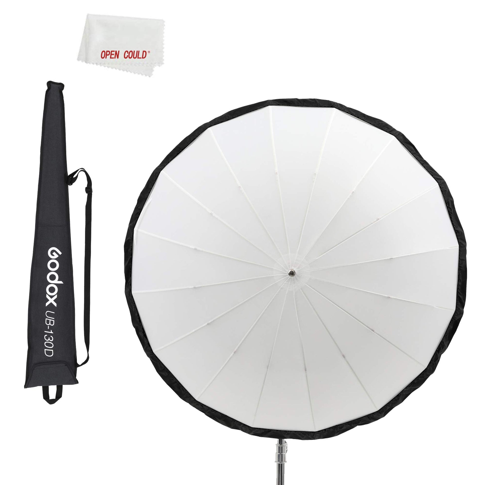 Sombrilla Parabólica Blanca/Transparente 130cm Godox sin Toalla limpiadora