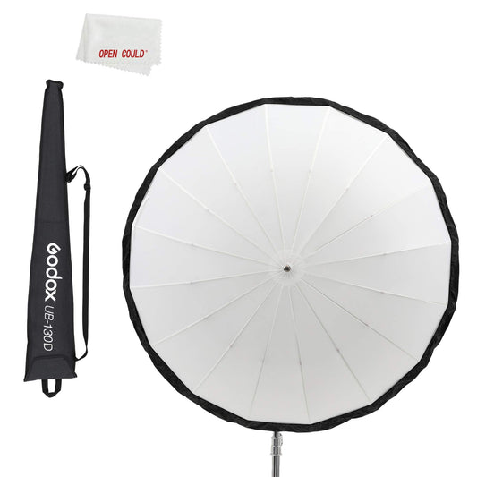 Sombrilla Parabólica Blanca/Transparente 130cm Godox sin Toalla limpiadora