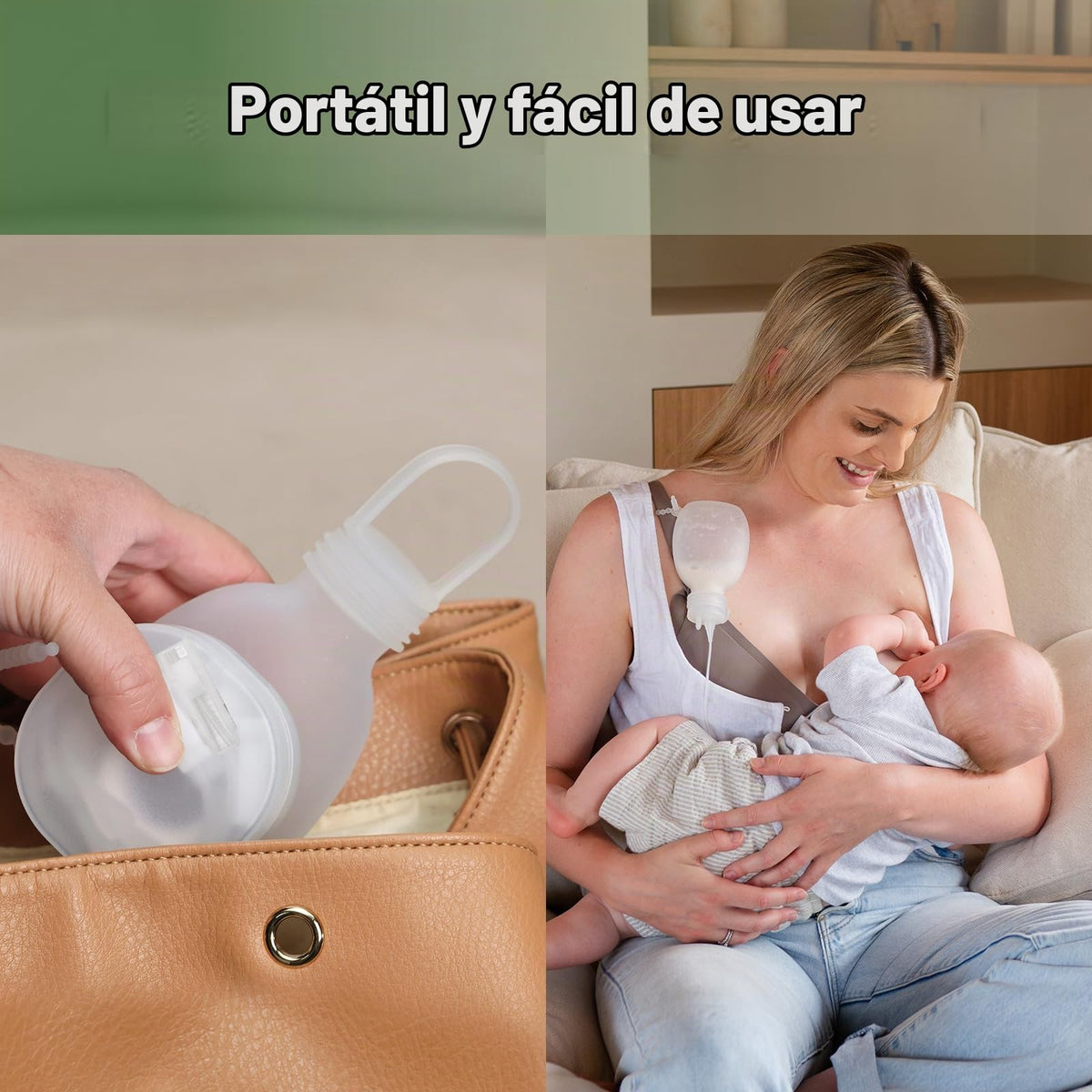 haakaa Set de Tubo y Bolsa para Alimentación Suplementaria, Sistema de Lactancia Suplementaria para Bebés, Sistema de Lactancia SNS, Silicona de Grado Alimenticio, Nuevo Diseño Mejorado con Control de