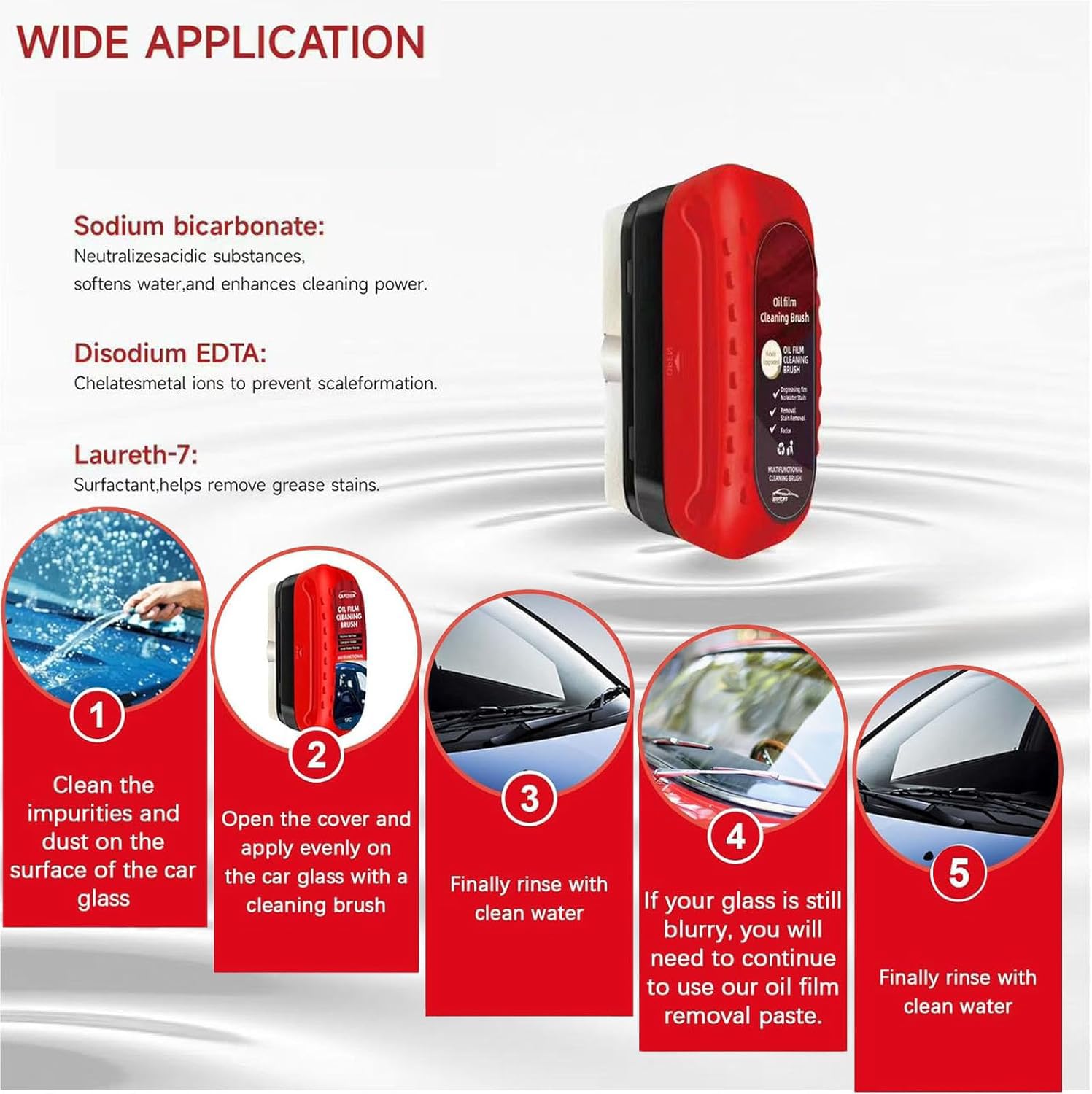 Limpiacristales MCSWKEY Hidrofóbico para Parabrisas Automotriz