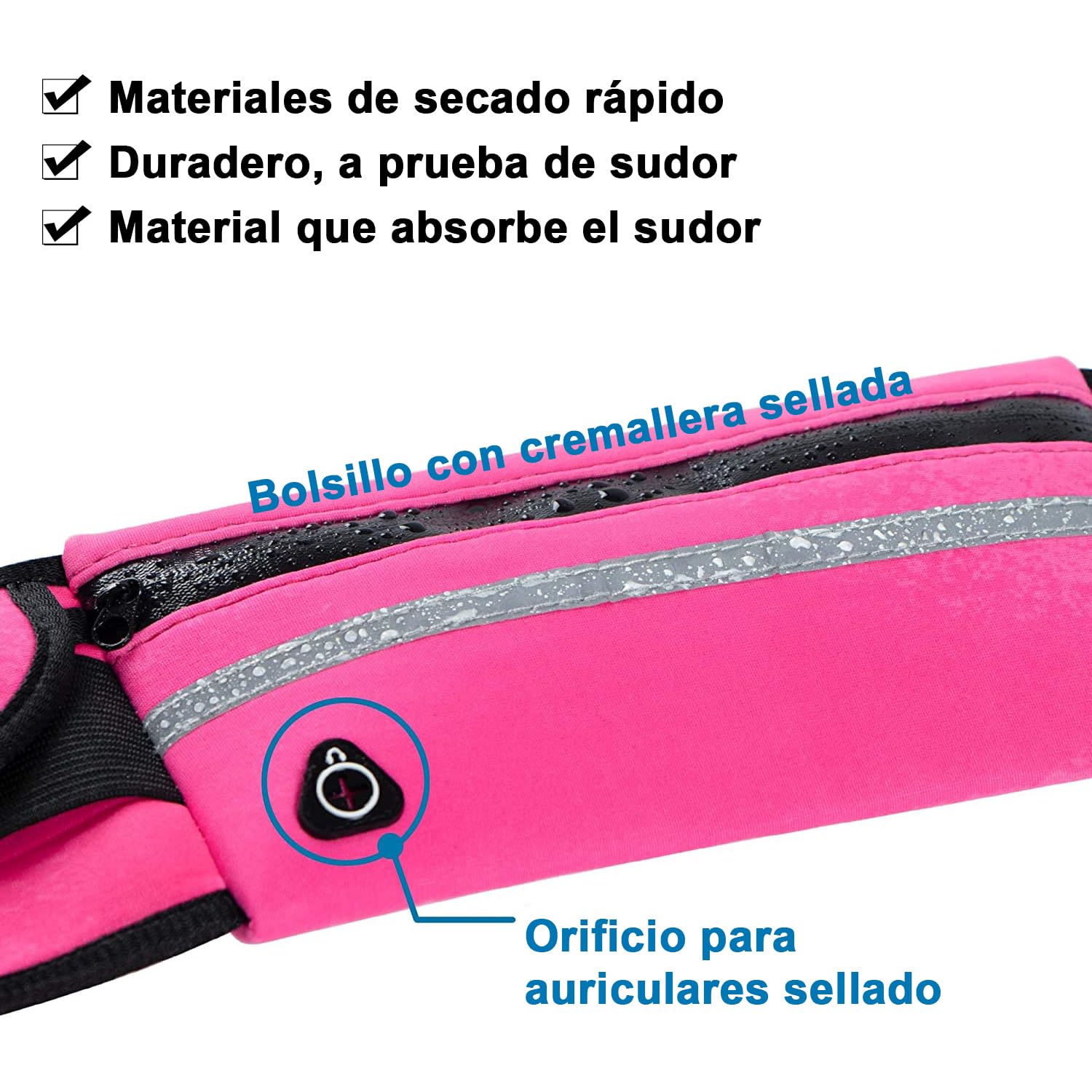CHENGBAO Cangurera Hombre，Portátil Para Correr Cangurera Mujer，Impermeable Riñonera Hombre，Cangurera Para Correr (Rojo rosa negro)