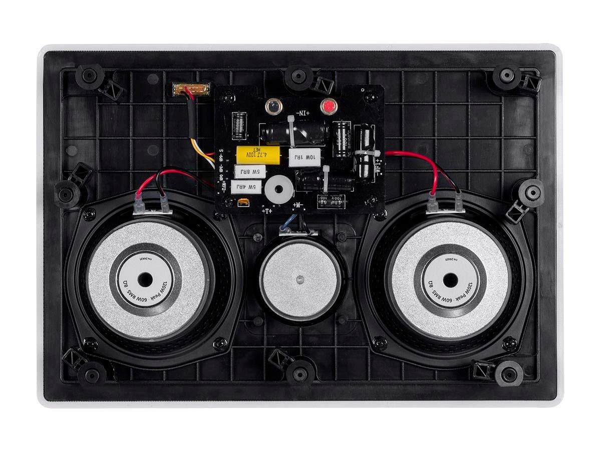 Mono 3-Way Carbon Fiber In-Wall Speaker Center Channel - Dual 5.25-Inch (Single) with Ribbon Tweeter - Amber Series