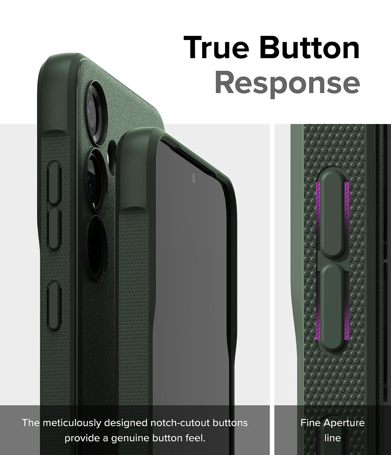Funda Samsung Galaxy S24 Ringke Dark Green Antihuellas y Antideslizante