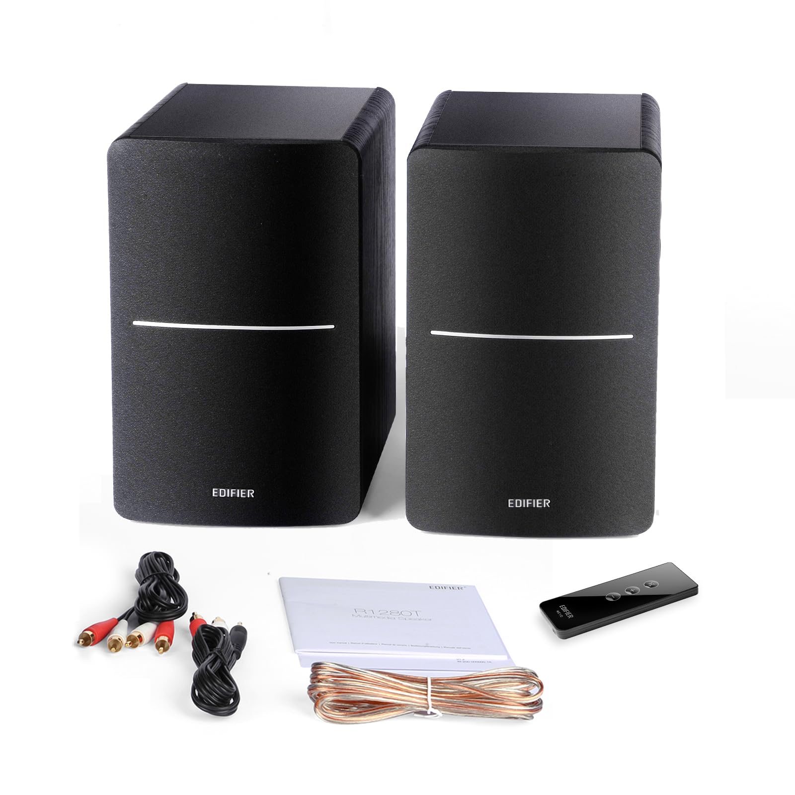 Edifier R1280T - Altavoces de estantería alimentados - 2.0 monitores de Campo cercano Activos - Altavoz de Monitor de Estudio - Negro - 42 vatios RMS