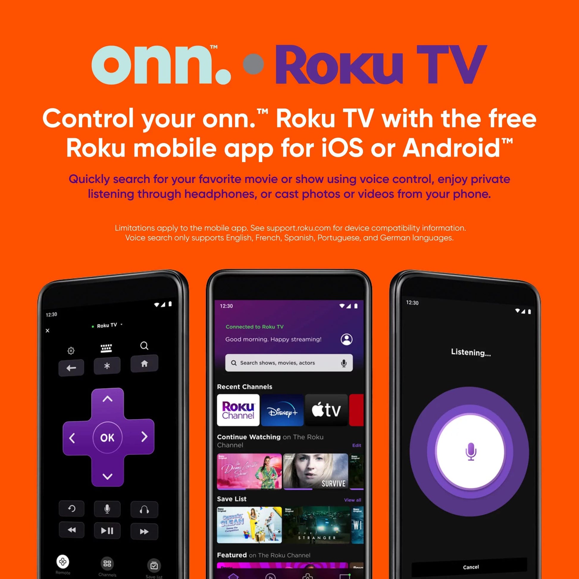 ONN Televisión 50' Clase 4K UHD (2160P) LED Smart TV HDR (100012585) Compatible con Netflix, Hulu, Prime Video y más Plataformas de Stream (Reacondicionado)