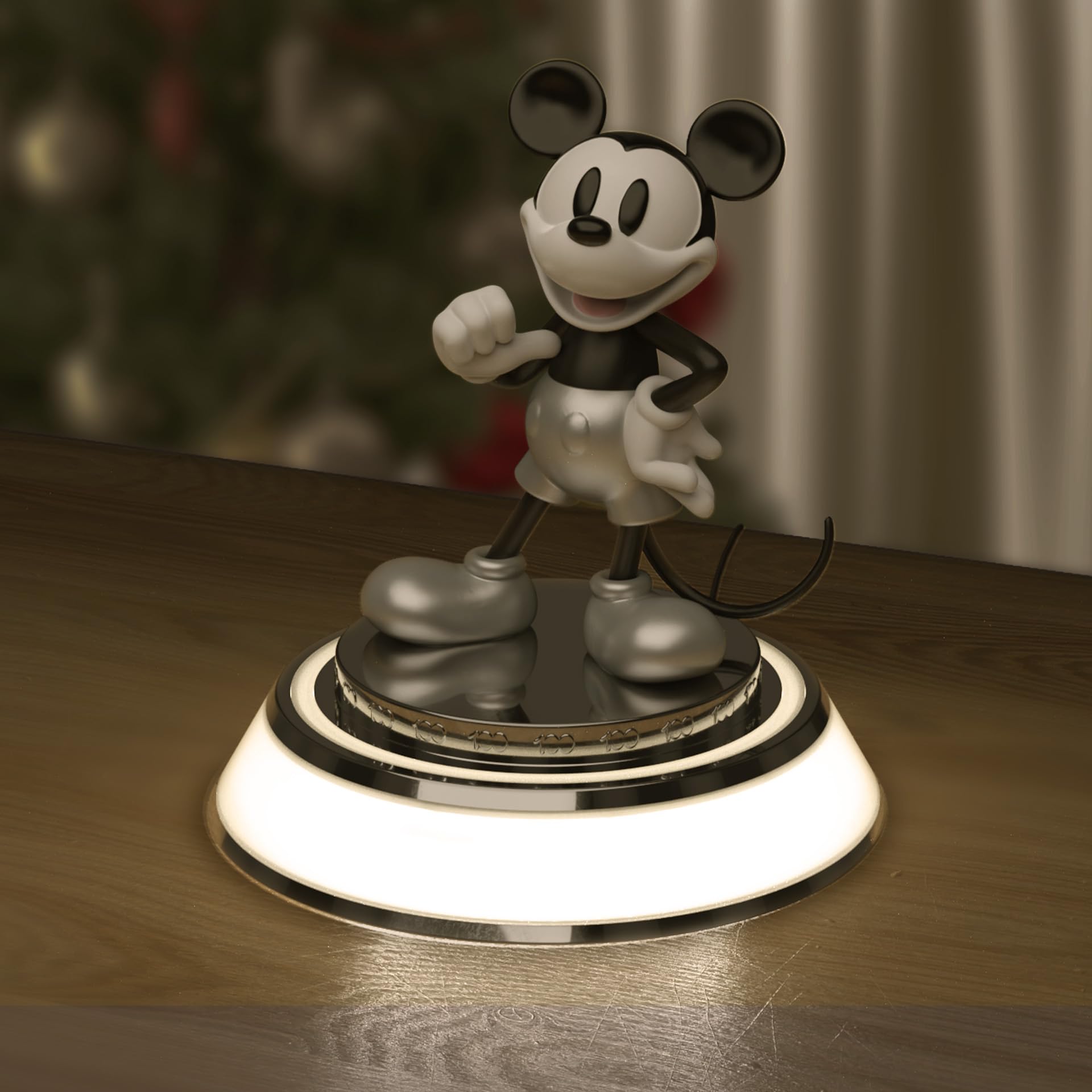 Disney 100 Mickey Mouse - Lámpara LED con tres niveles de intensidad decoración la magia de Disney 100 en tu hogar luz de noche figura 3D