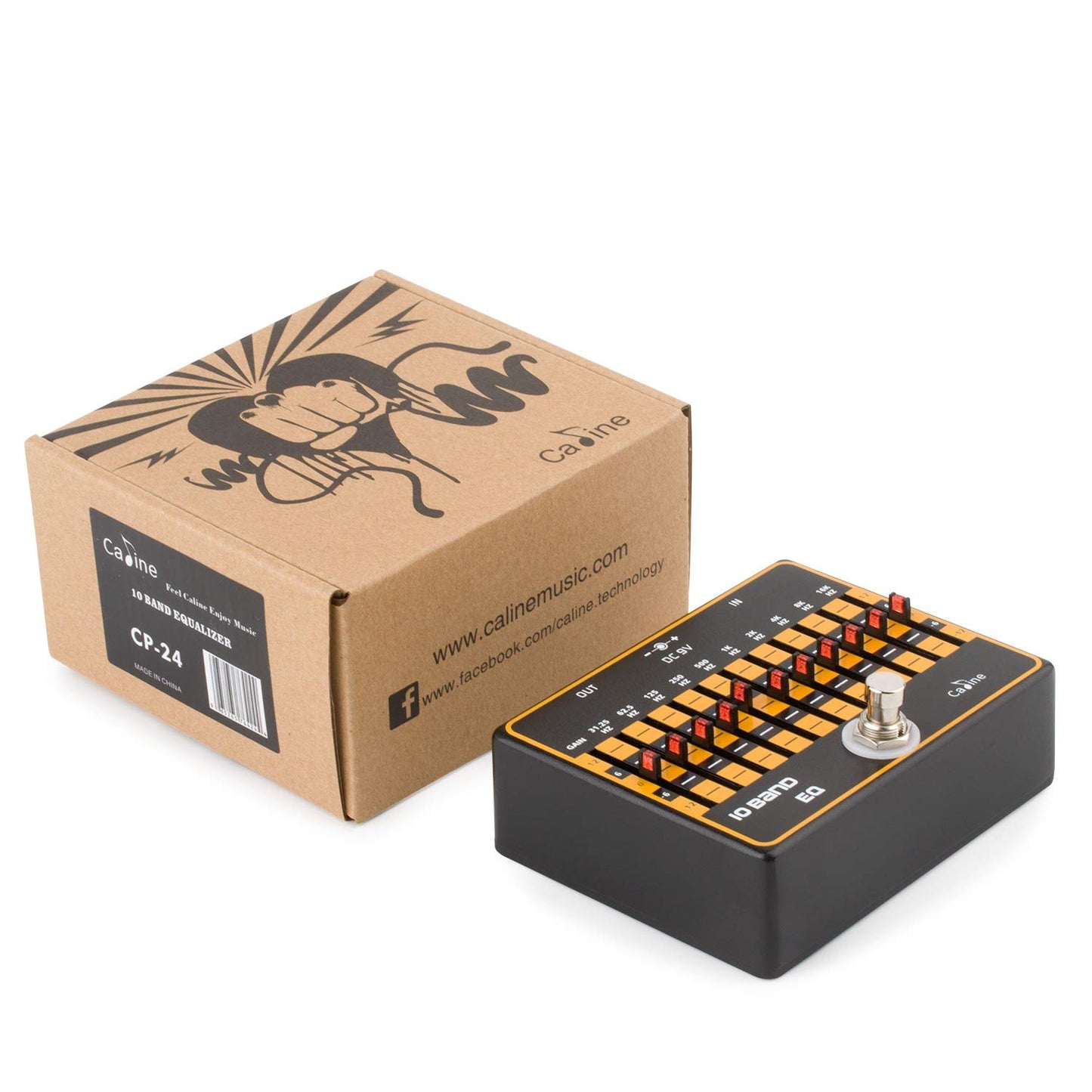 Caline USA, CP-24 EQ ecualizador de 10 bandas Pedal de efectos para guitarra