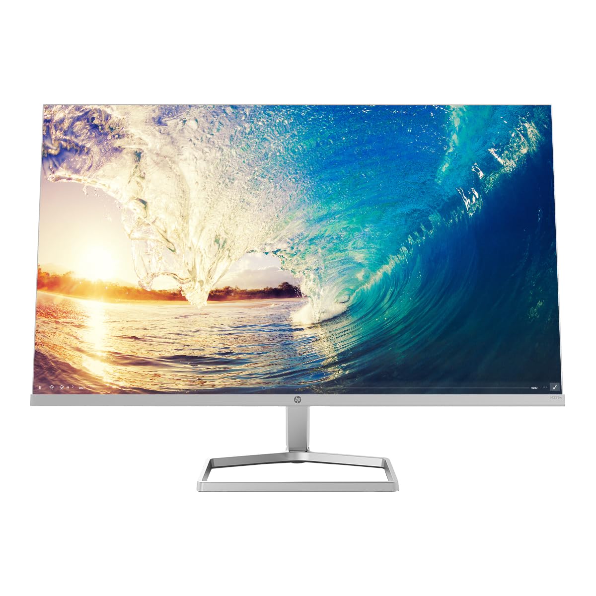 HP Monitor M27fw Full HD, IPS, 1920 x 1080, 75 Hz, 5ms GtG, 27", FreeSync, Antirreflejante, Luz Azul Baja, Ultra Delgado, Micro Bordes, Ajustable, VGA, HDMI, Plata/Blanco (2H1A4AA)