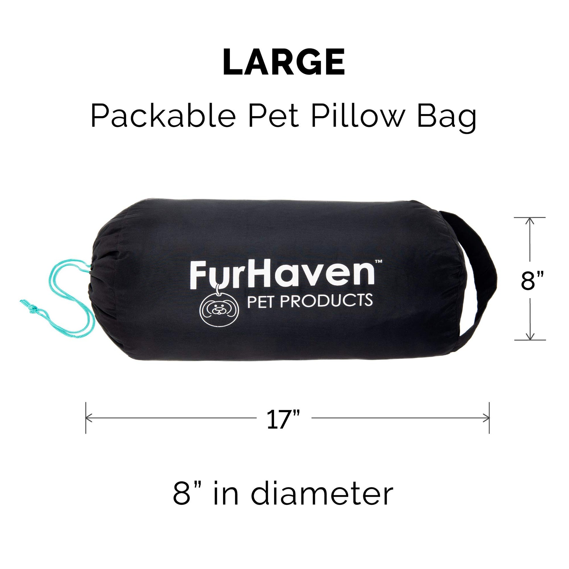 Furhaven Large Dog Bed Trail Pup Travel Pillow Mat w/Stuff Sack, Washable - Paprika/Camo-Paw, Large
