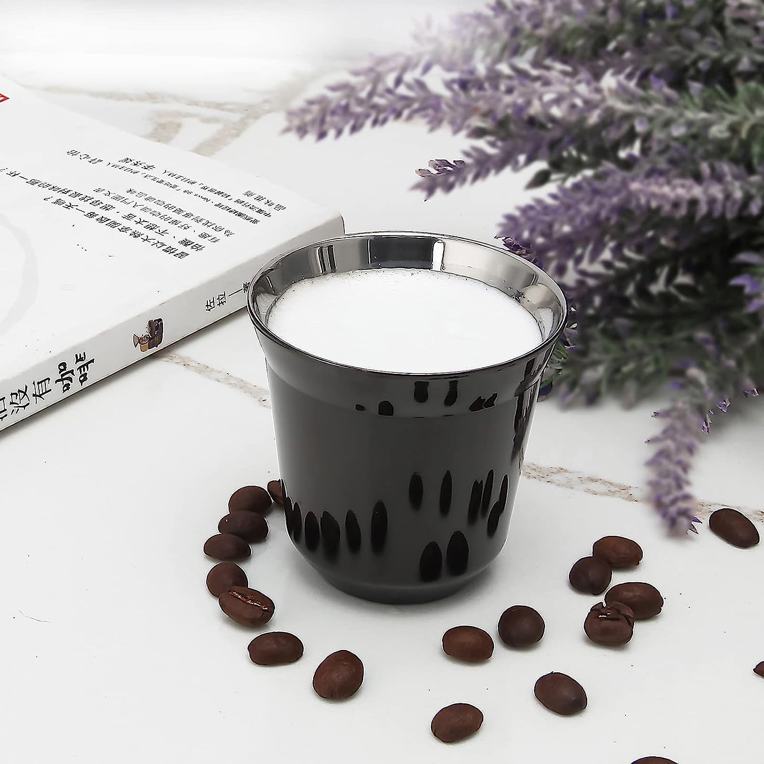 Juego de Tazas de Espresso Easyworkz Acero Inoxidable Aislamiento Doble Pared 75 ml