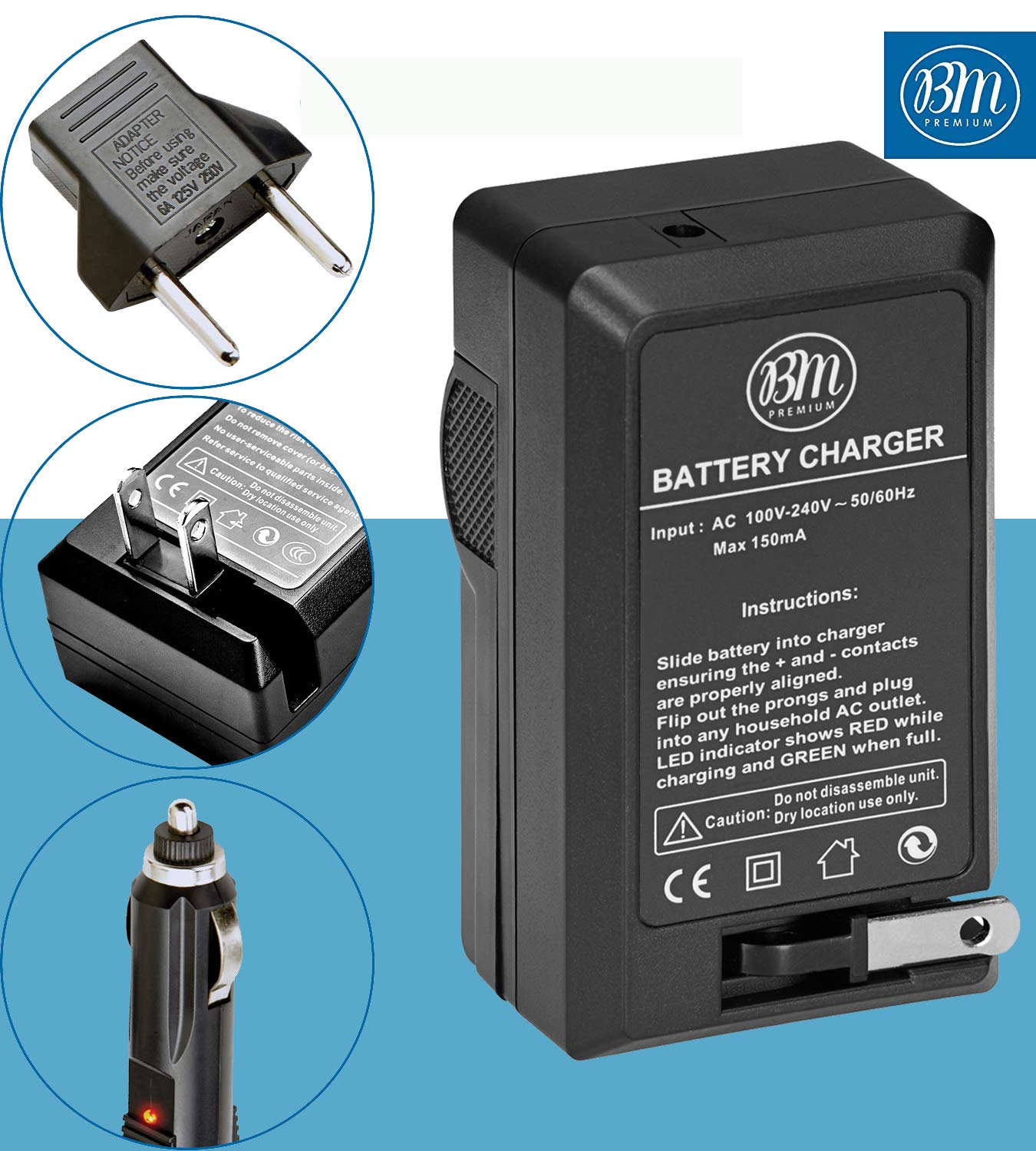 Baterías BP-820 y Cargador Canon Negro para Videocámara 2 Piezas