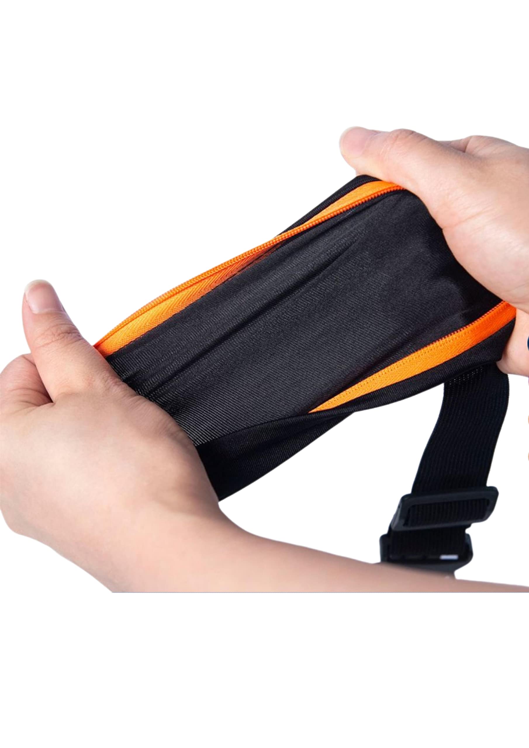 Cangurera Deportiva, Riñonera para Hombre Mujer, porta celular, Cinturón para correr, Discreto y ligero, Cinturón Elástico, con bolsas impermeables. (Rosa)