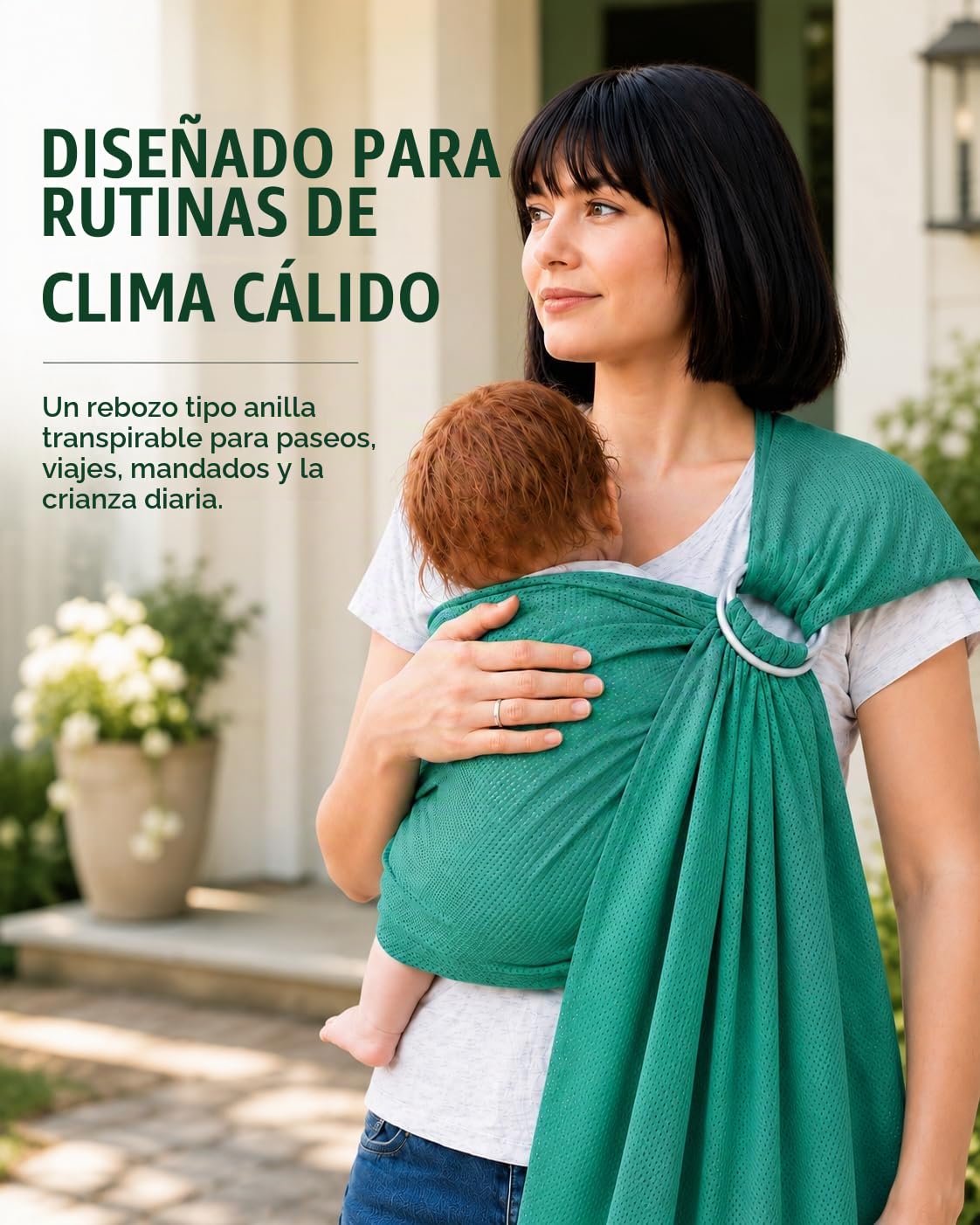 Vlokup - Portabebés de anillo de agua para bebé, malla ligera y transpirable para bebés, recién nacidos, niños y niños pequeños, perfecto para verano, natación, piscina, playa, ideal para papá