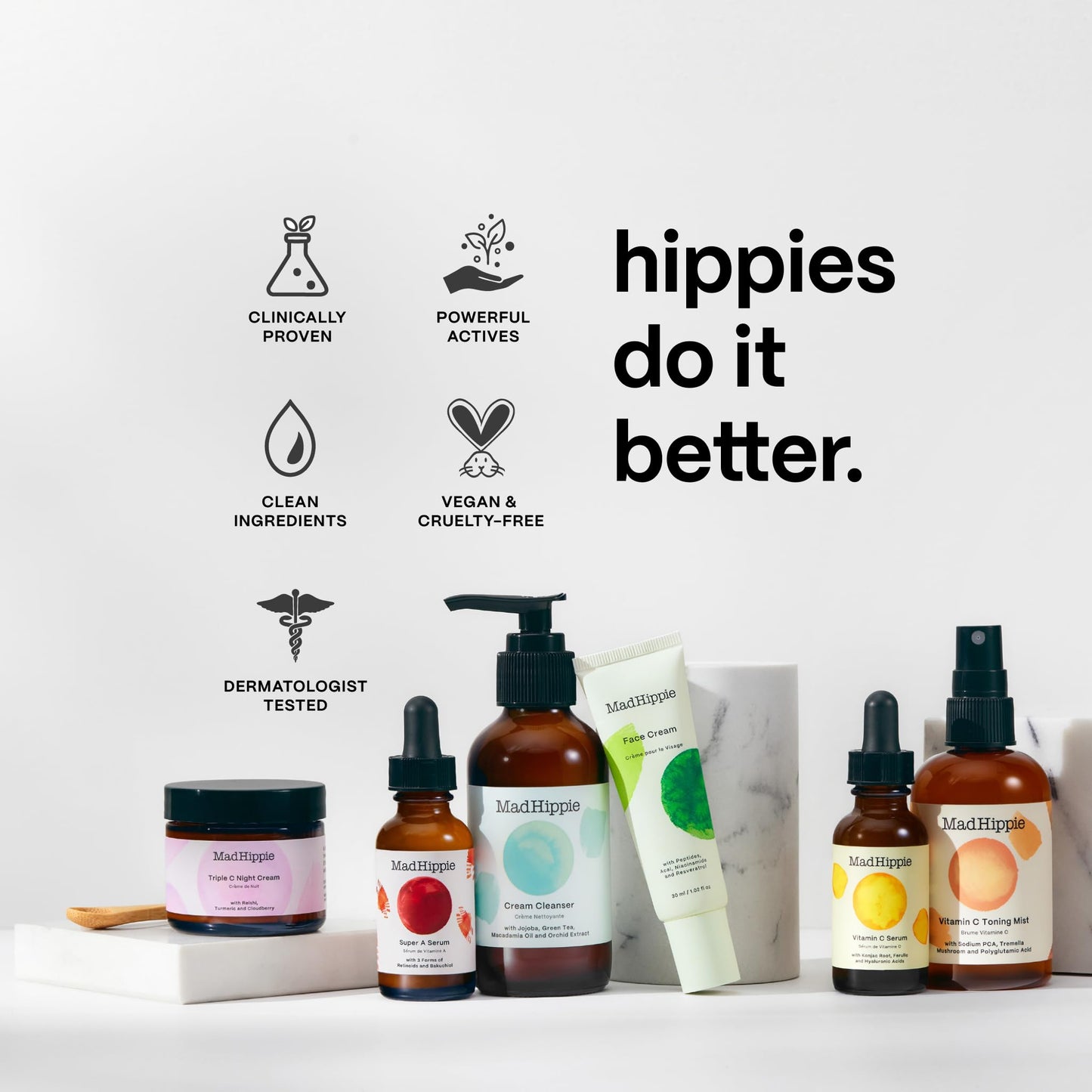 MAD HIPPIE Serum facial Crema de Noche Triple C Night Cream con Vitamina C 60gr
