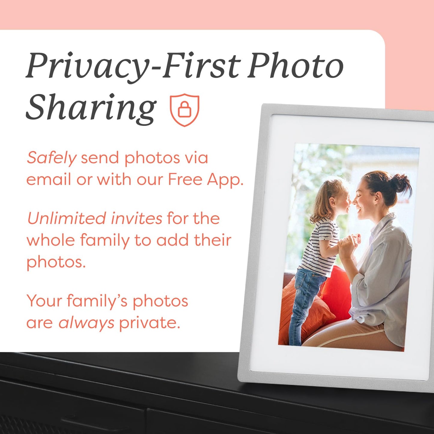 Marco de Fotos Digital Skylight WiFi Carga desde Teléfono Visualización Táctil 10 Pulgadas