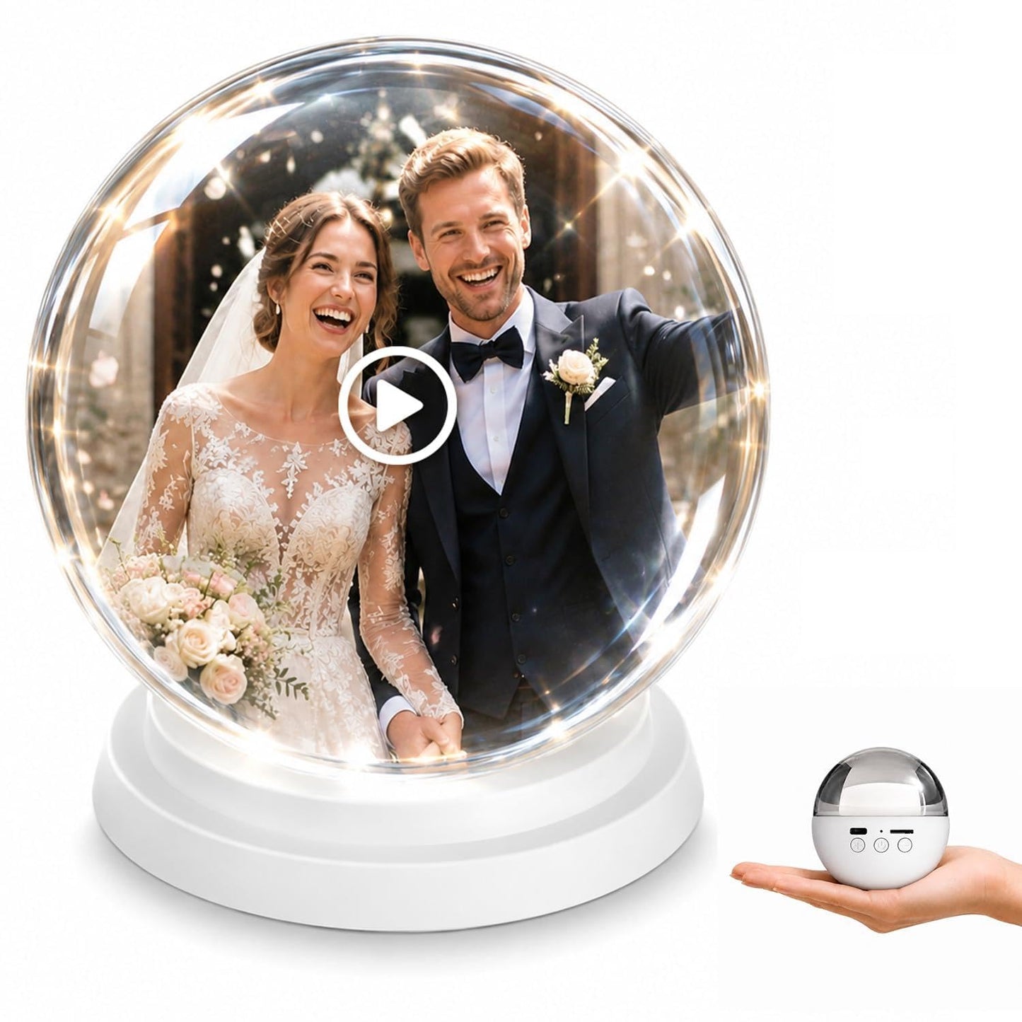 Reproductor de vídeo Memory Orb, bola de vidrio de 3.15 pulgadas