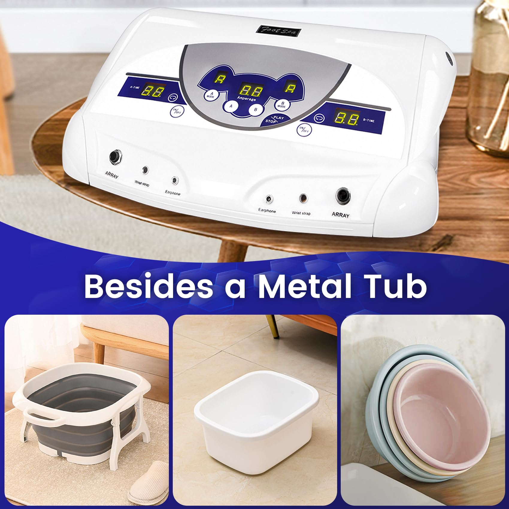 Máquina de pie de desintoxicación de iones iónicos, máquina de limpieza de spa de pie acuático con reproductor MP3