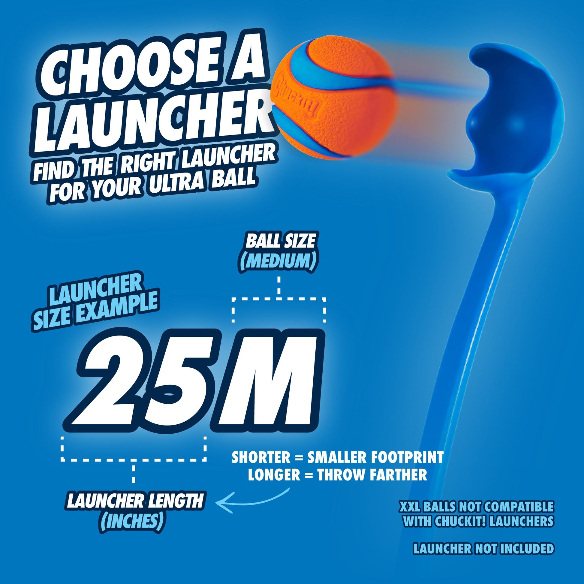 Chuckit! - jueguete mascota Ultra Ball, anaranjado, mediana, 2.5 pulgadas, paquete de 1