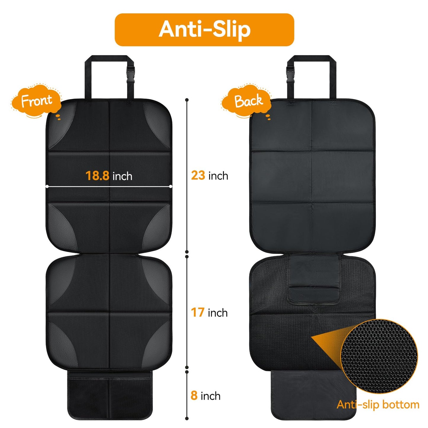 Protector Bebé Asientos para Auto, 2 Protector Asiento Trasero Auto Niños
