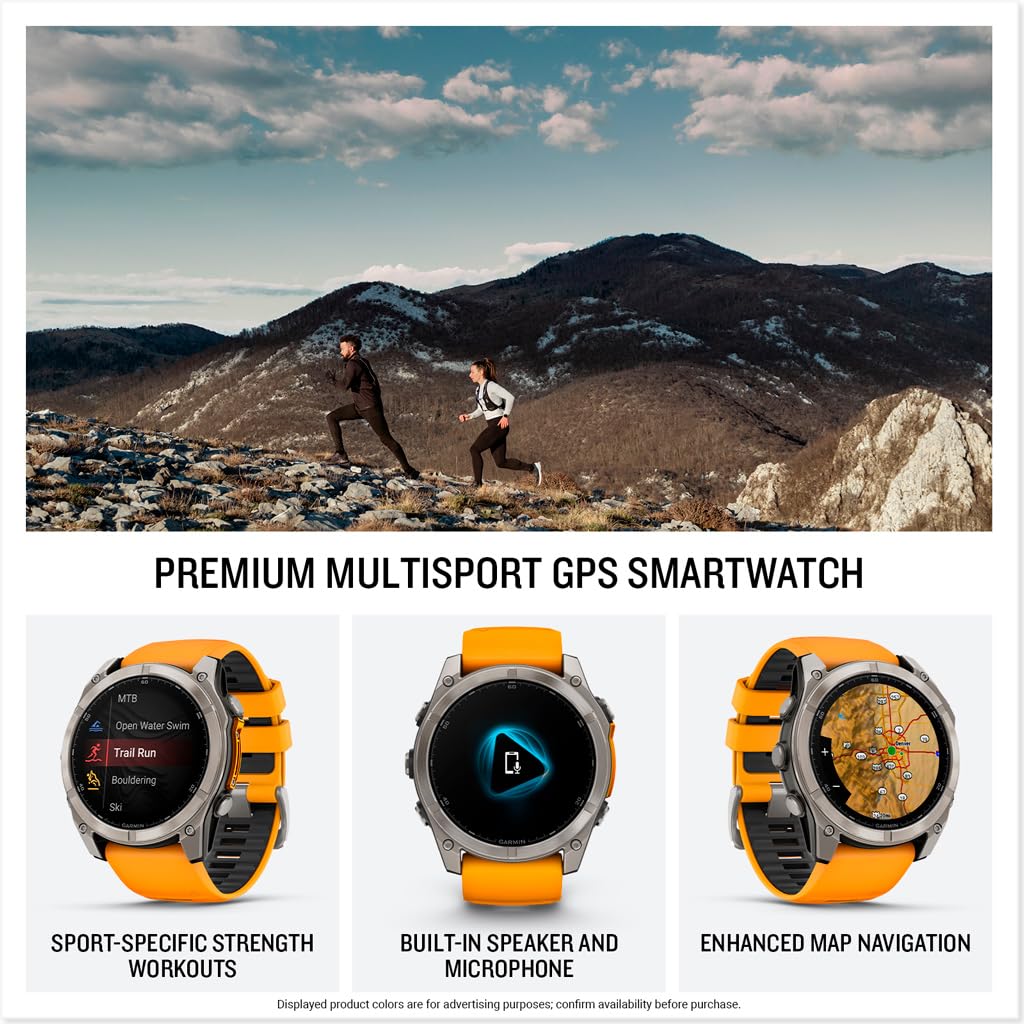 Reloj Garmin Fenix 8 Zafiro Amoled Grafito Naranja 51 mm