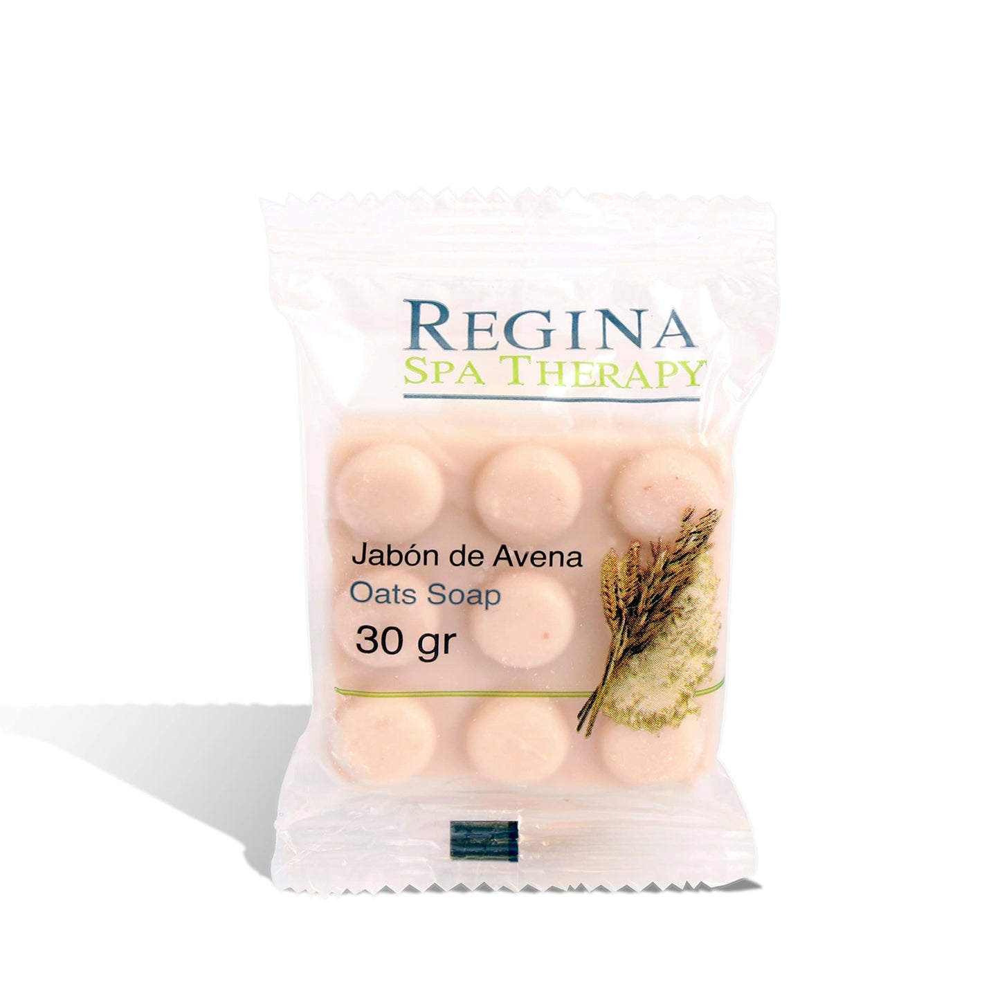 Regina Spa Therapy Jabón Corporal de Avena Natural 30g | Limpieza Nutritiva para Cuerpo y Manos | Amenidades para Hoteles, Airbnb, Spa | Jabones Naturales | Caja con 250 Piezas