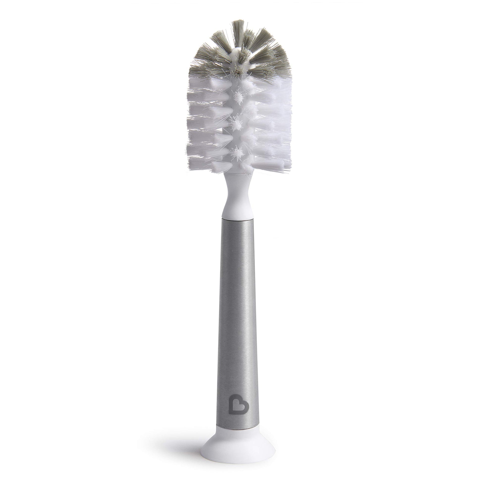 Cepillo para Polvo Munchkin Shine Acero Inoxidable con Cabezal de Recambio