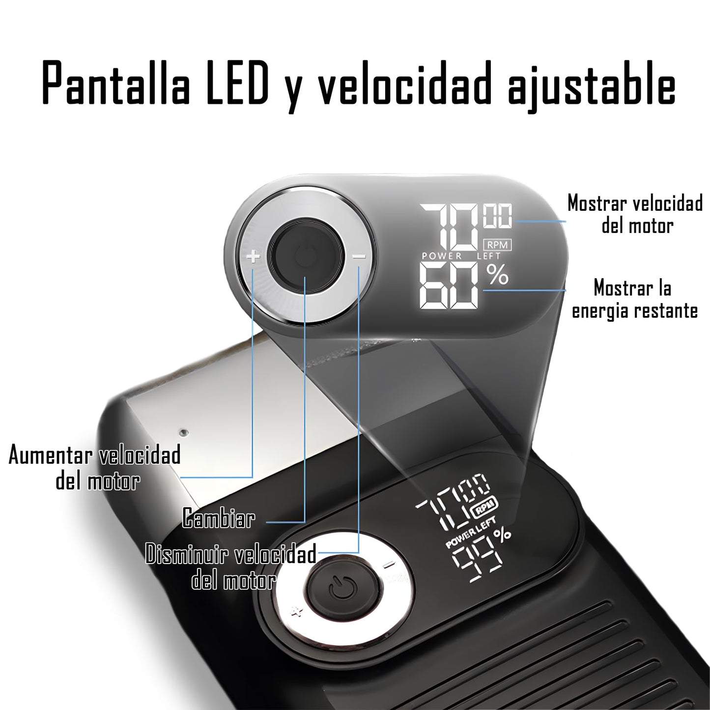 Afeitadora Eléctrica para Hombre,2 en 1 Recortadora de Precisión Inalámbrica,Afeitadora para Hombre Recargable Contra Agua,Red de Cuchillos Ultrafin,Maquina de Afeitar Led el Hogar de Los Hombres