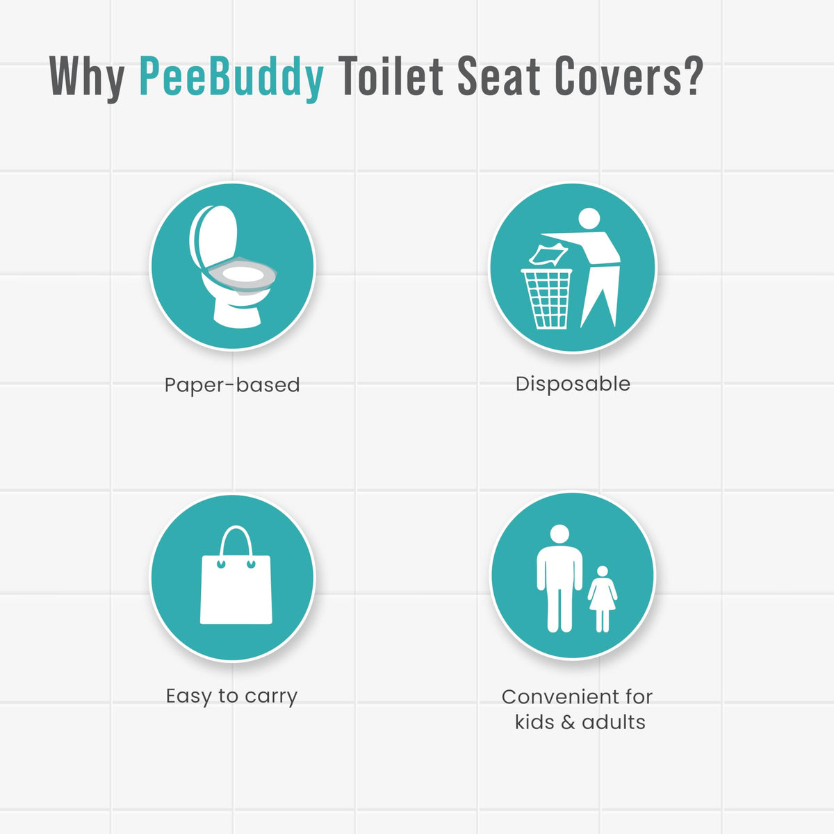 Fundas Desechables PeeBuddy Papel Higiénico Naturales para Mujer