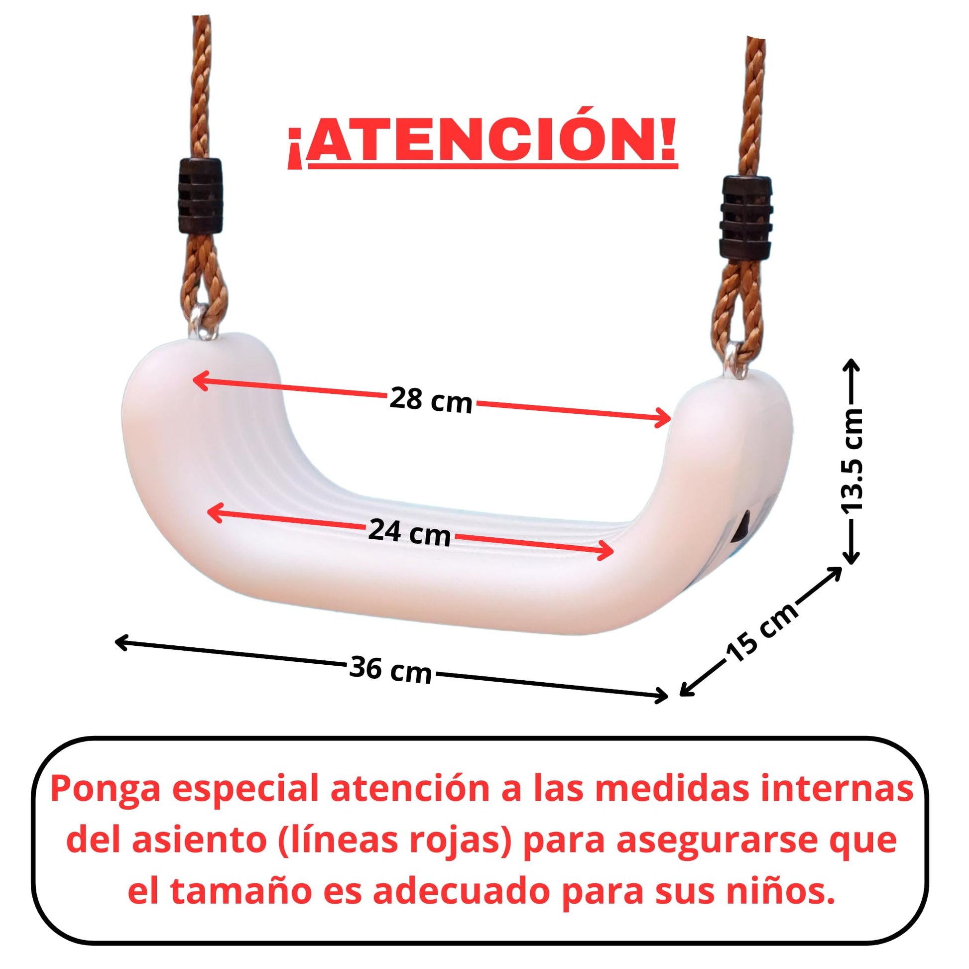 IVREA Asiento de Columpio con Iluminación LED Multicolor Activado por Movimiento - Altura Ajustable, 7 Colores y 8 Efectos de Luz.