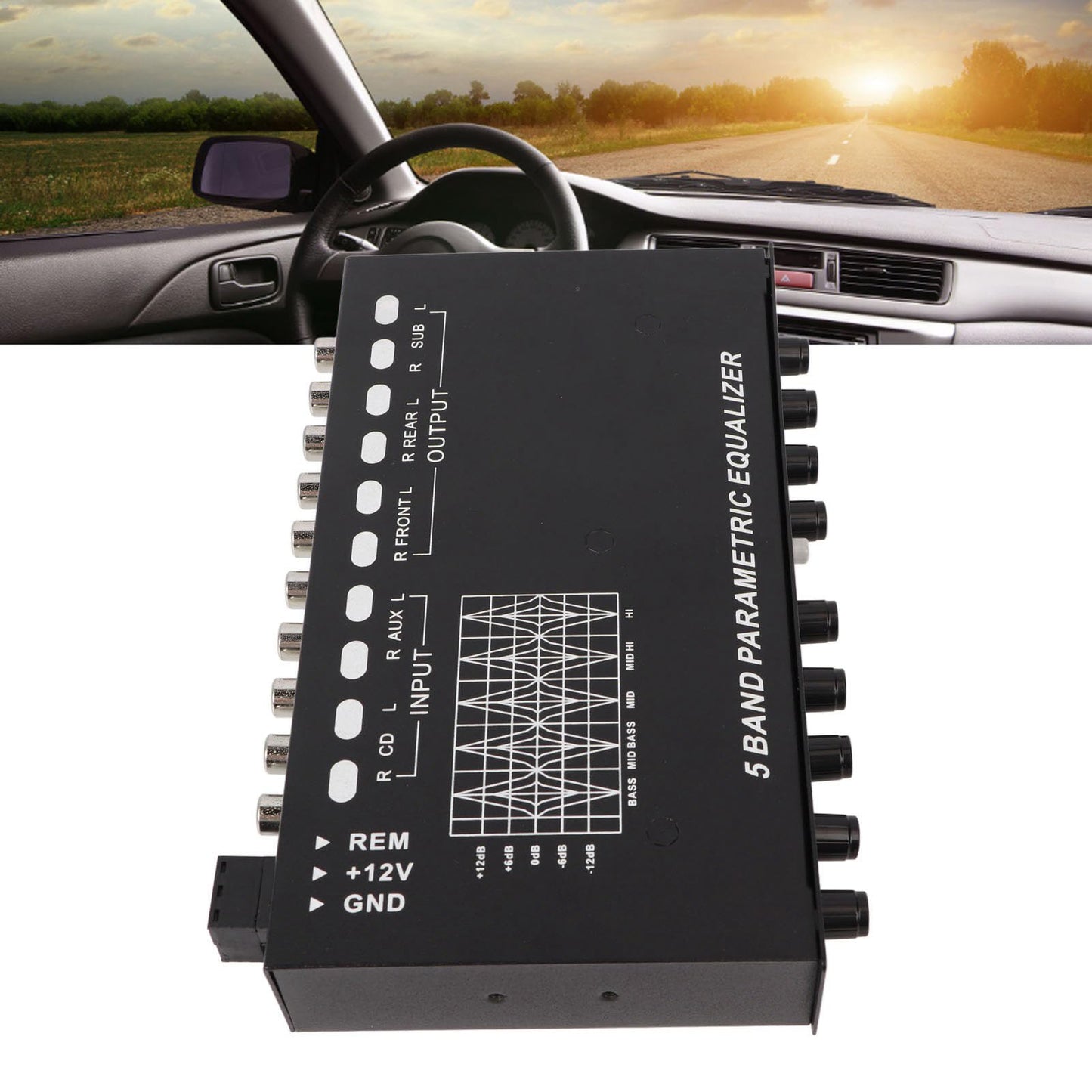 Ecualizador Gráfico de 5 Bandas Resistente a Golpes para Automóvil