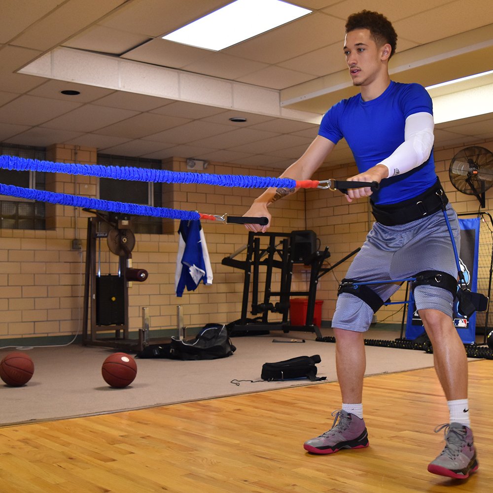 Cuerda de velocidad de aceleración, entrenamiento de resistencia multideportes, mejora la fuerza, potencia, agilidad, 3 tamaños de cinturón (S, M, L) disponible, comodidad, eficiencia, bandas cinéticas (cintura pequeña de 31 pulgadas o menos)