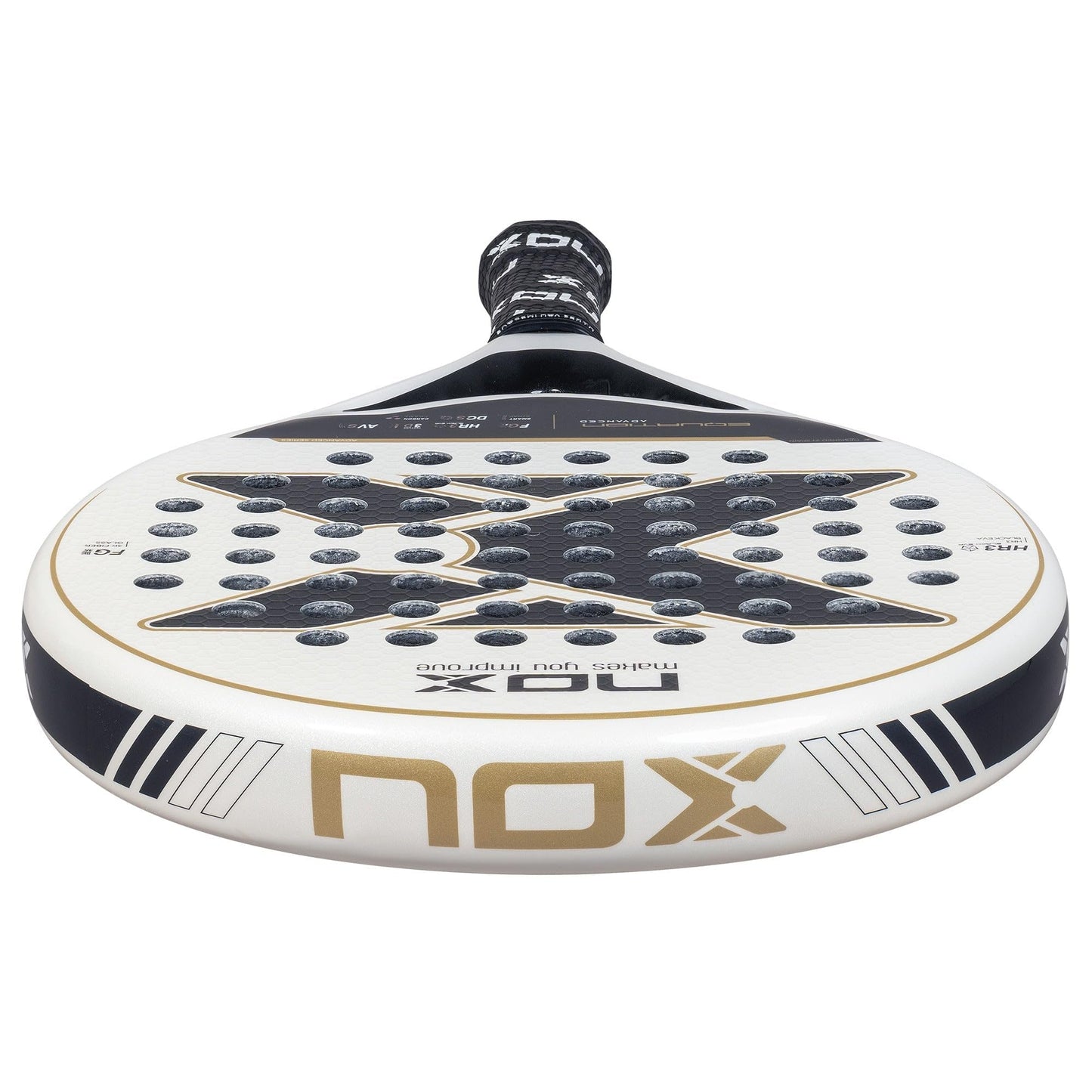 NOX Pala Padel Equation Advanced Series, Combina Manejabilidad, Control y Precisión con un Gran Tacto, Marco de Carbono y Sistema de Antivibraciones.