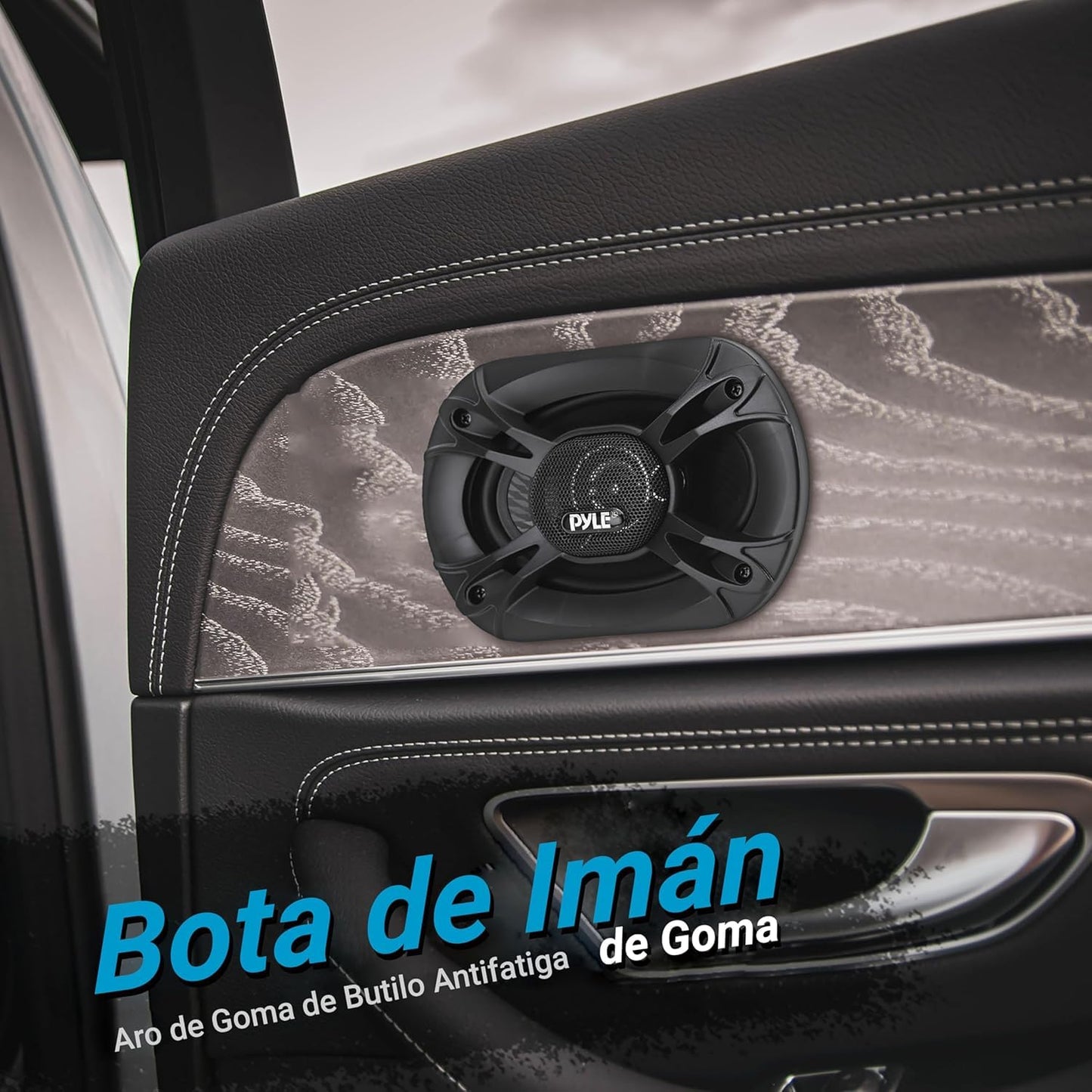 Pyle Par de Bocinas para Coche 6" x 9", 500W, 4 Vías, Altavoz Quadriaxial de Audio Profesional para Automóvil, Componente de Reemplazo Rápido Universal OEM para Montaje en Puerta/Panel Lateral