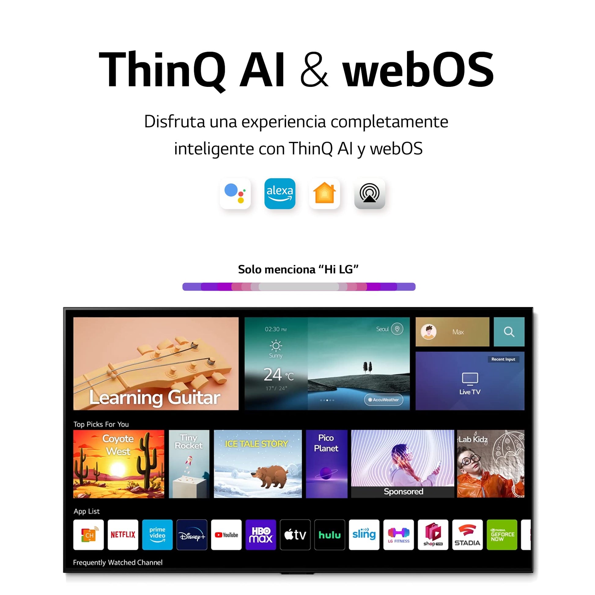 LG Pantalla OLED TV Evo 48'' 4K SMART TV con ThinQ AI OLED48C2PSA
