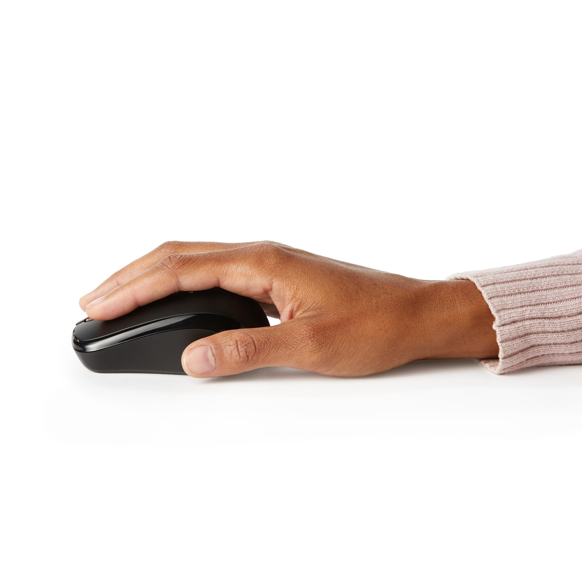 Mouse Óptico Inalámbrico Amazon Basics Negro con Receptor Nano USB de 2,4 GHz para Computadora