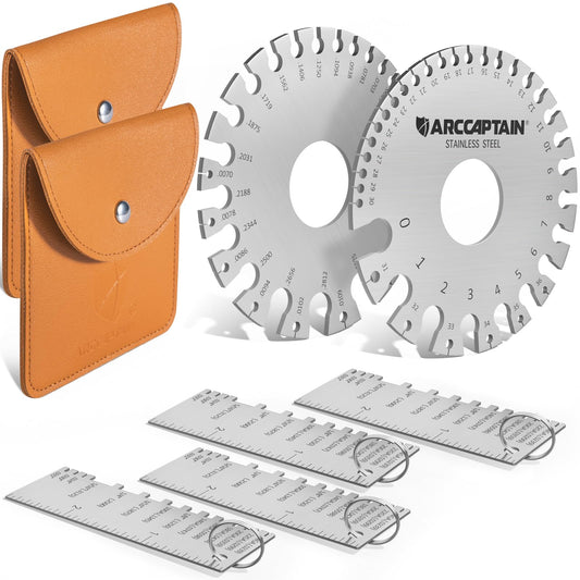 Herramienta de Medición ARCCAPTAIN Acero Inoxidable para Calibre de Alambre y Grosor de Metal