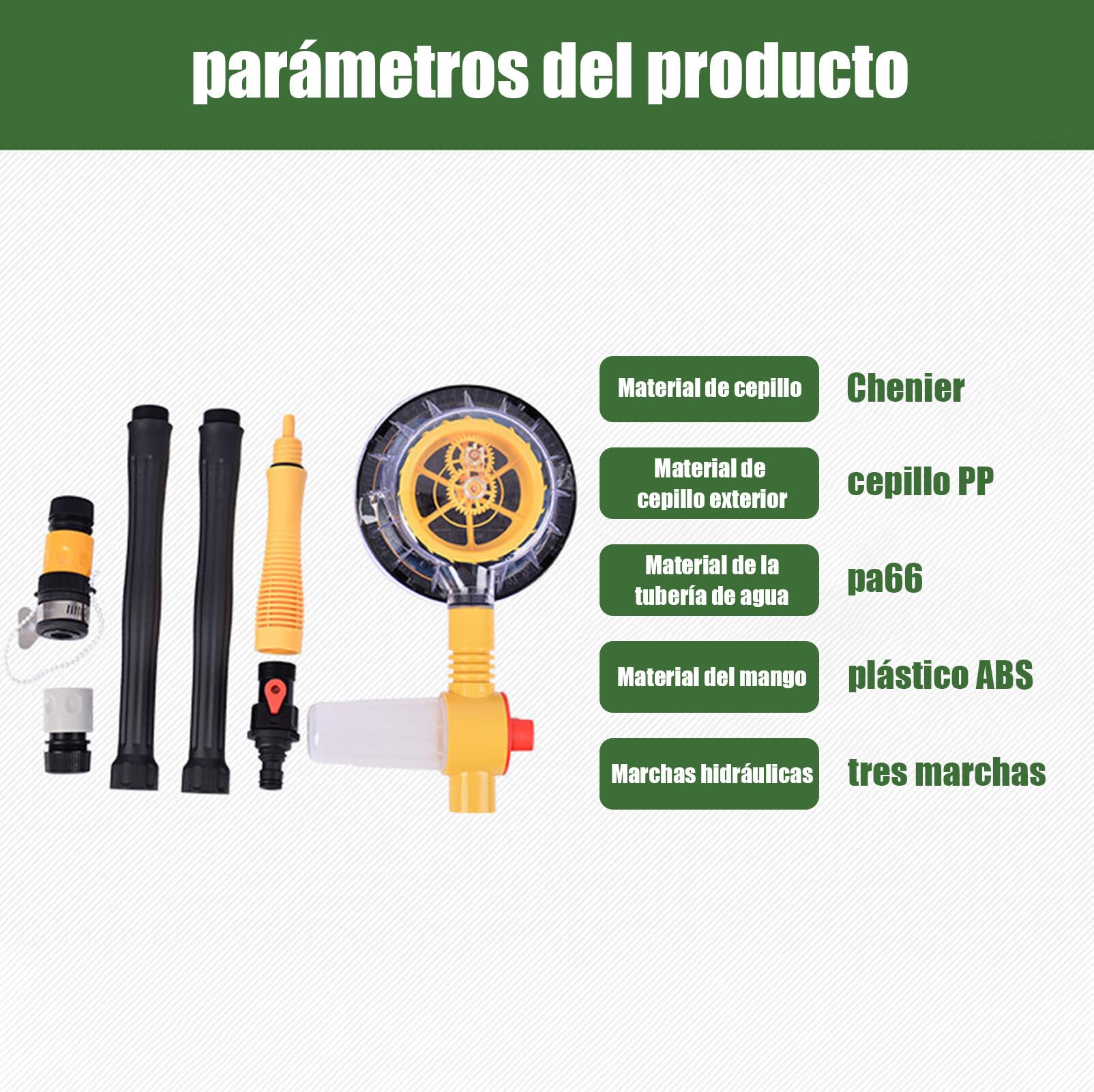 JKOKPMG Cepillo para Lavar Carros,Cepillo para Lavar Carros con Extension,Cepillo Giratorio para Lavar Carros,Cepillo para Polvo Giratorio de 360°,Pinceles Espuma Giratorio 3 In 1 15m
