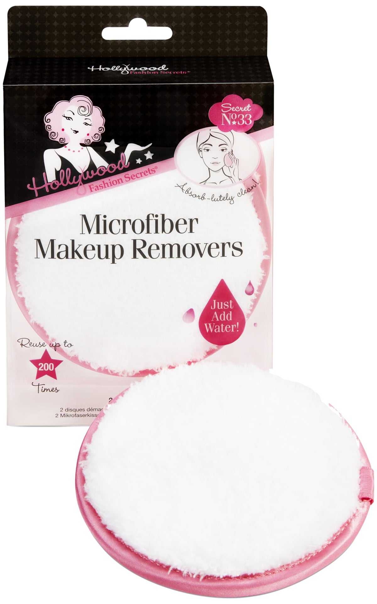 Almohadillas Reusables Hollywood Fashion Secrets Microfibra Suaves y Resistentes