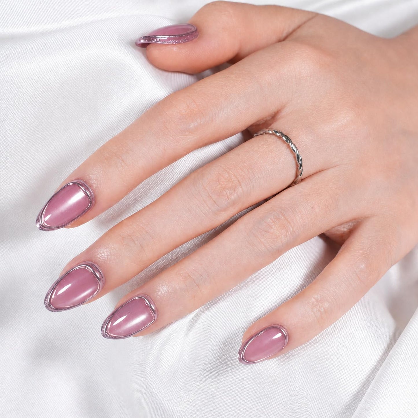 SXC Uñas postizas de la marca Cosmetics | Serie X1, almendra corta (036 Amethyst Velvet)