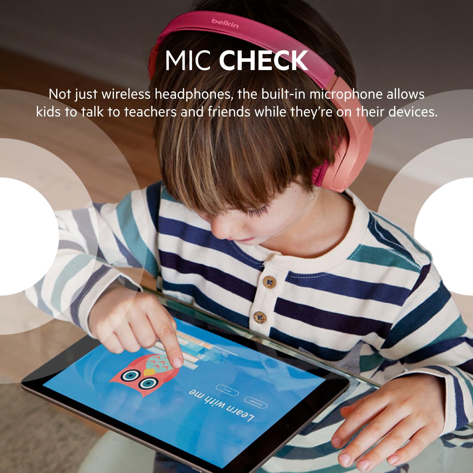 Belkin AUD001BTPK Auriculares para Niños Soundform, Rosa
