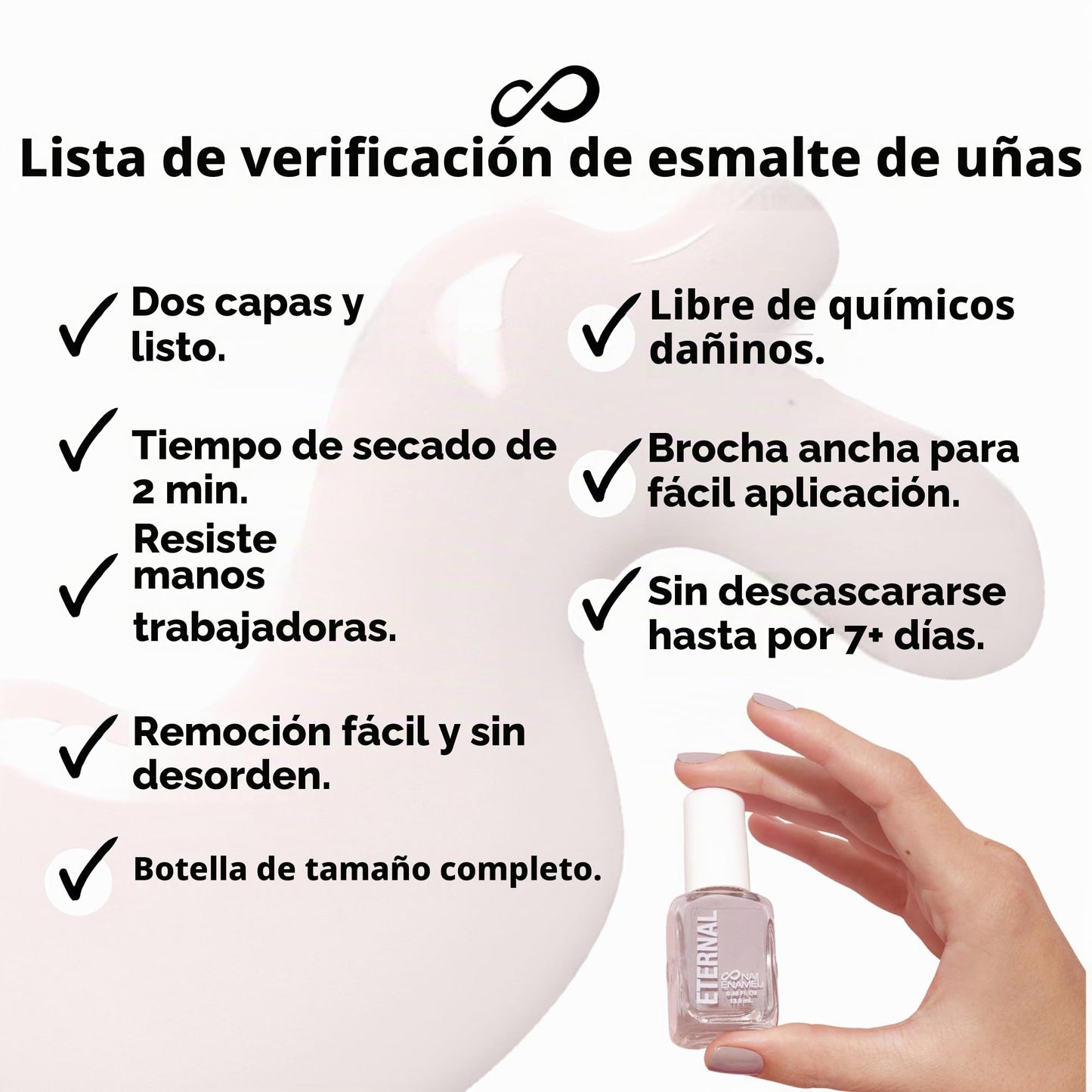 Eternal Colección – Juego de 5 piezas: Larga duración, secado rápido, esmalte de uñas de brillo espejo – endurecedor, acabado brillante y brillante – 0,46 onzas fluidas cada uno (Classic)