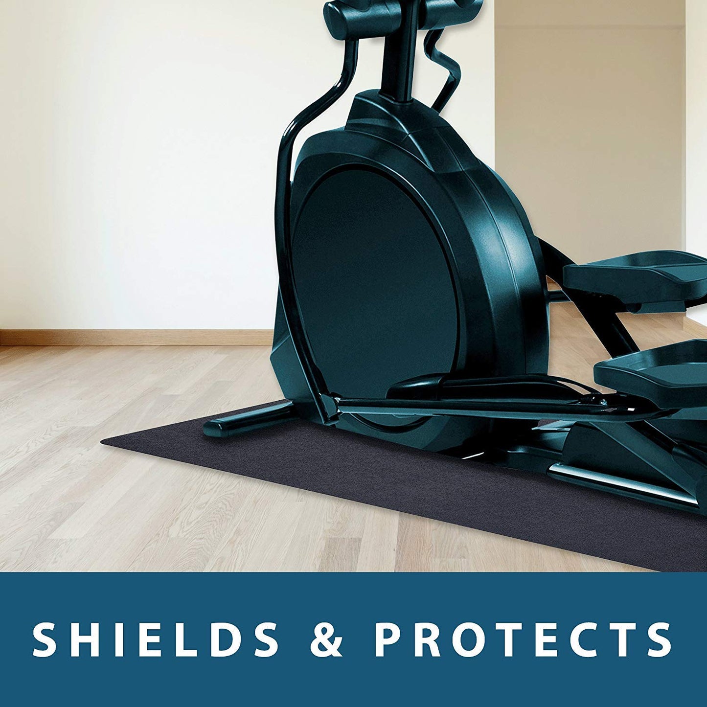 Tapete para Equipo de Ejercicio MotionTex Negro Protección del Piso 30 x 66 Pulgadas