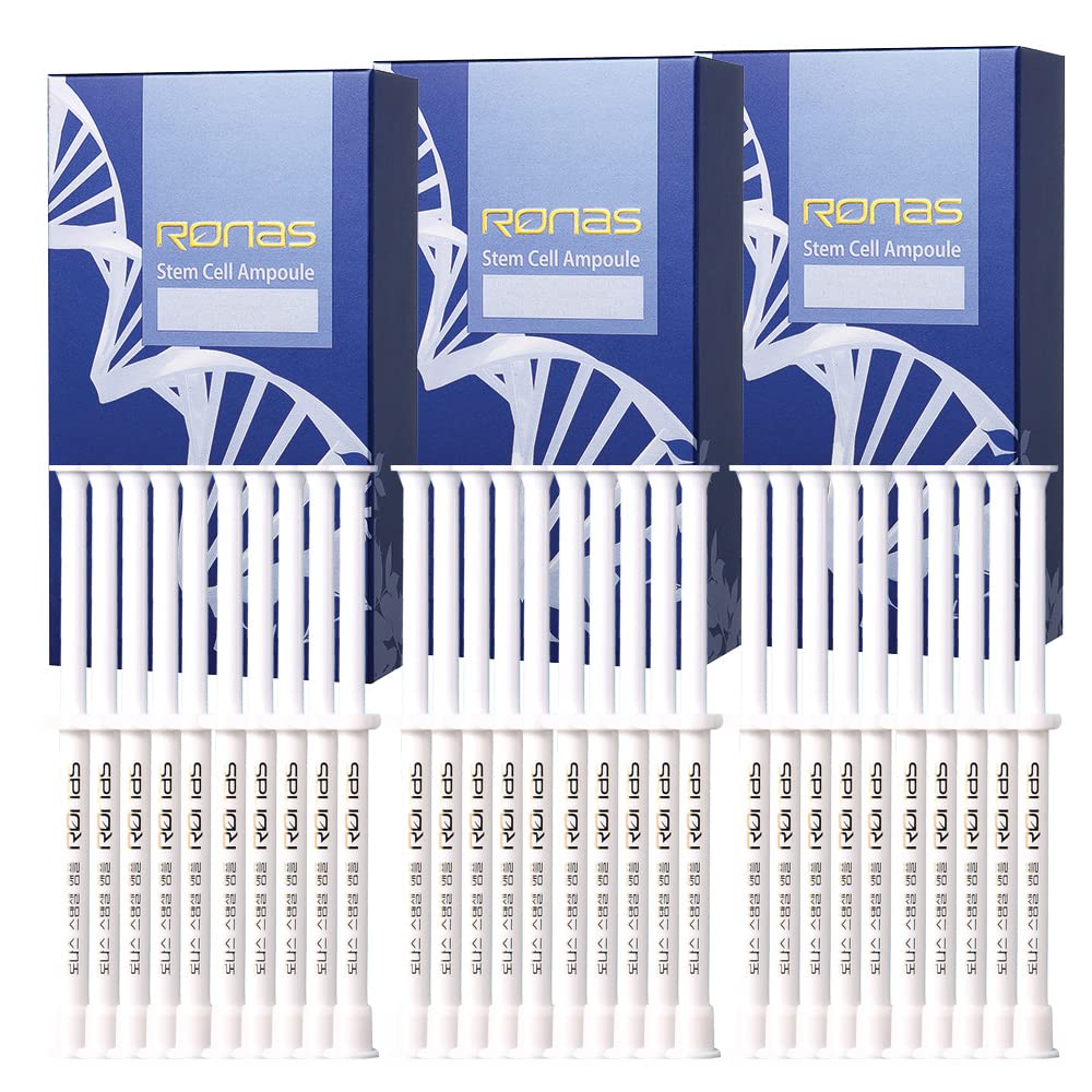 Ronas Stem Cell Ampoule 30ea.Advanced Anti Aging Formula.Dermatologists Approved and Recommended as Best Anti Aging Solution.Plant Stem Cells Rejuvenate your Skin.Korean Esthetician's