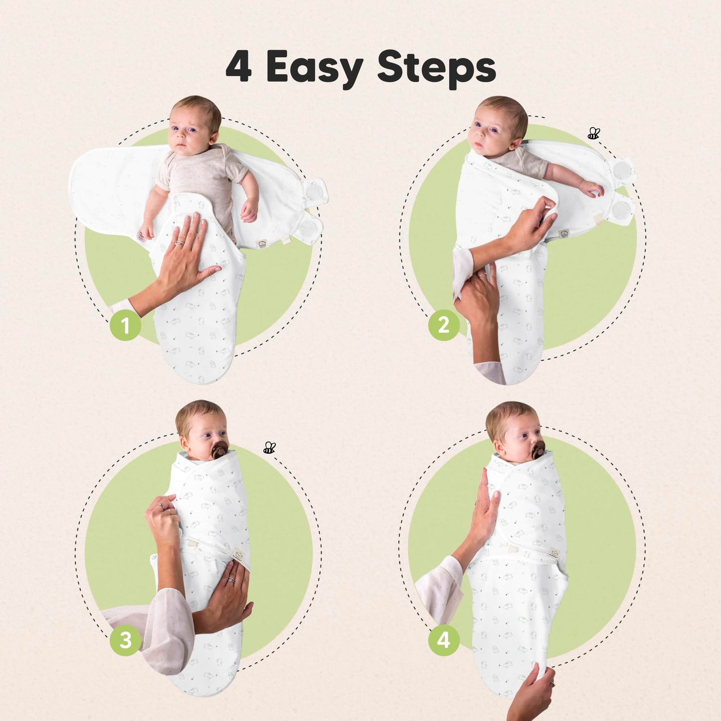 Sacos de dormir para bebé con cierre, paquete de 3 pañales para recién nacidos de 0 a 3 meses, bebés, niñas, niños, saco de dormir suave y duradero para recién nacidos, manta de pañales fácil para