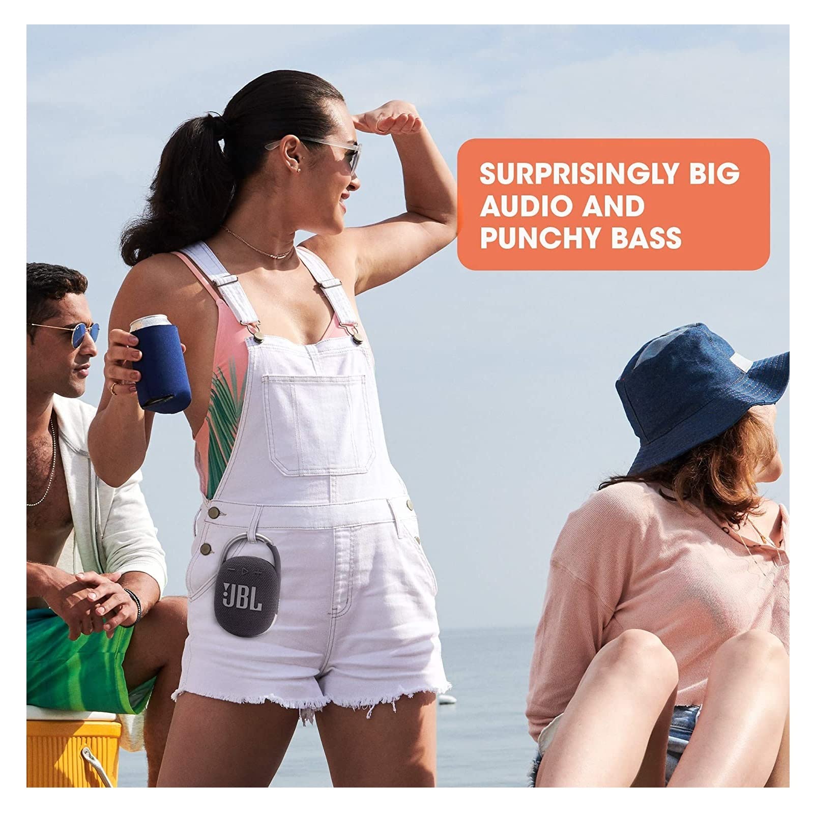 JBL Paquete de 2 Clip 4 altavoces de audio Bluetooth inalámbricos impermeables (blanco)