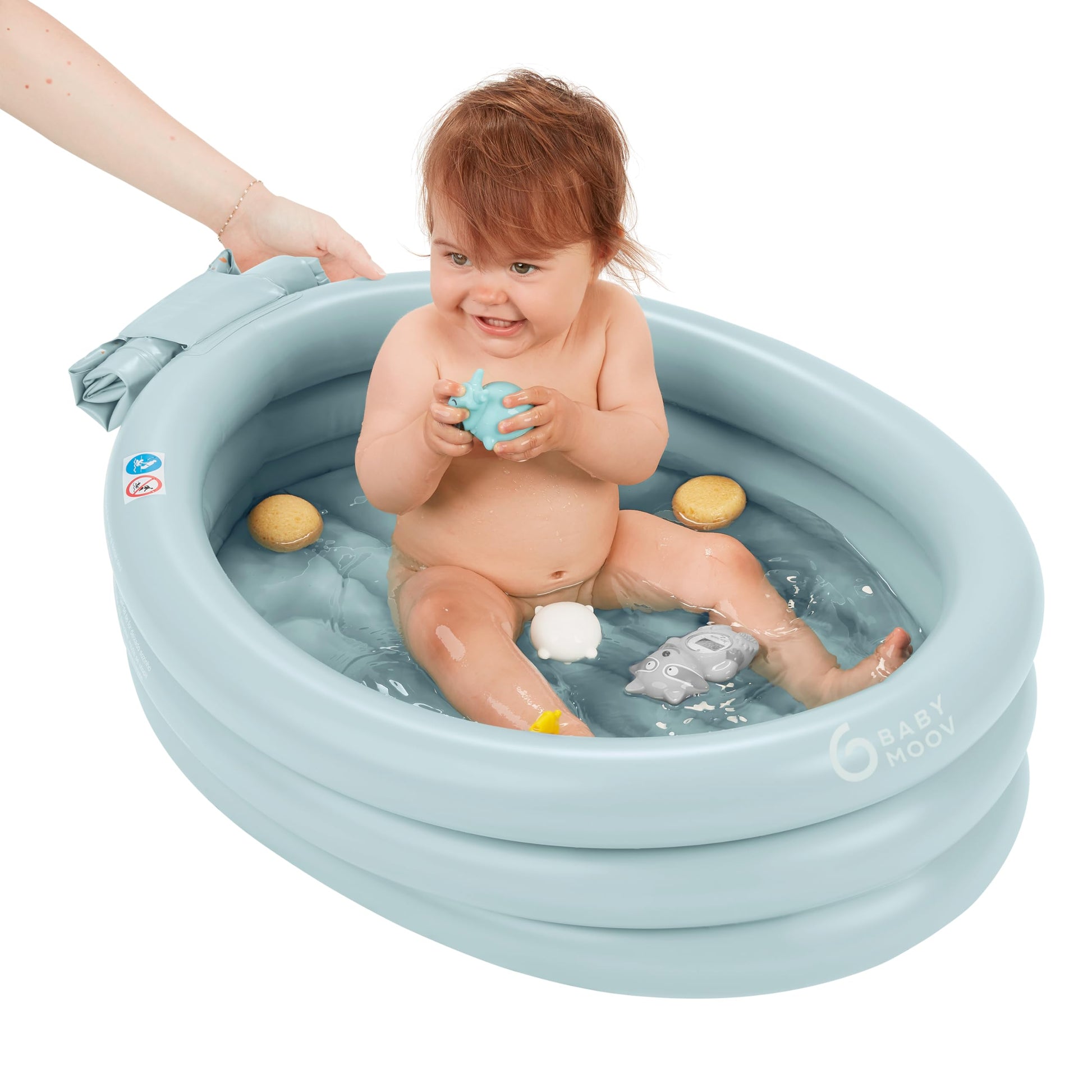 Babymoov Inlatable Bathtub & Pool - Safe, Portable & Grows with Baby (from 0+ Newborn Insert Included)