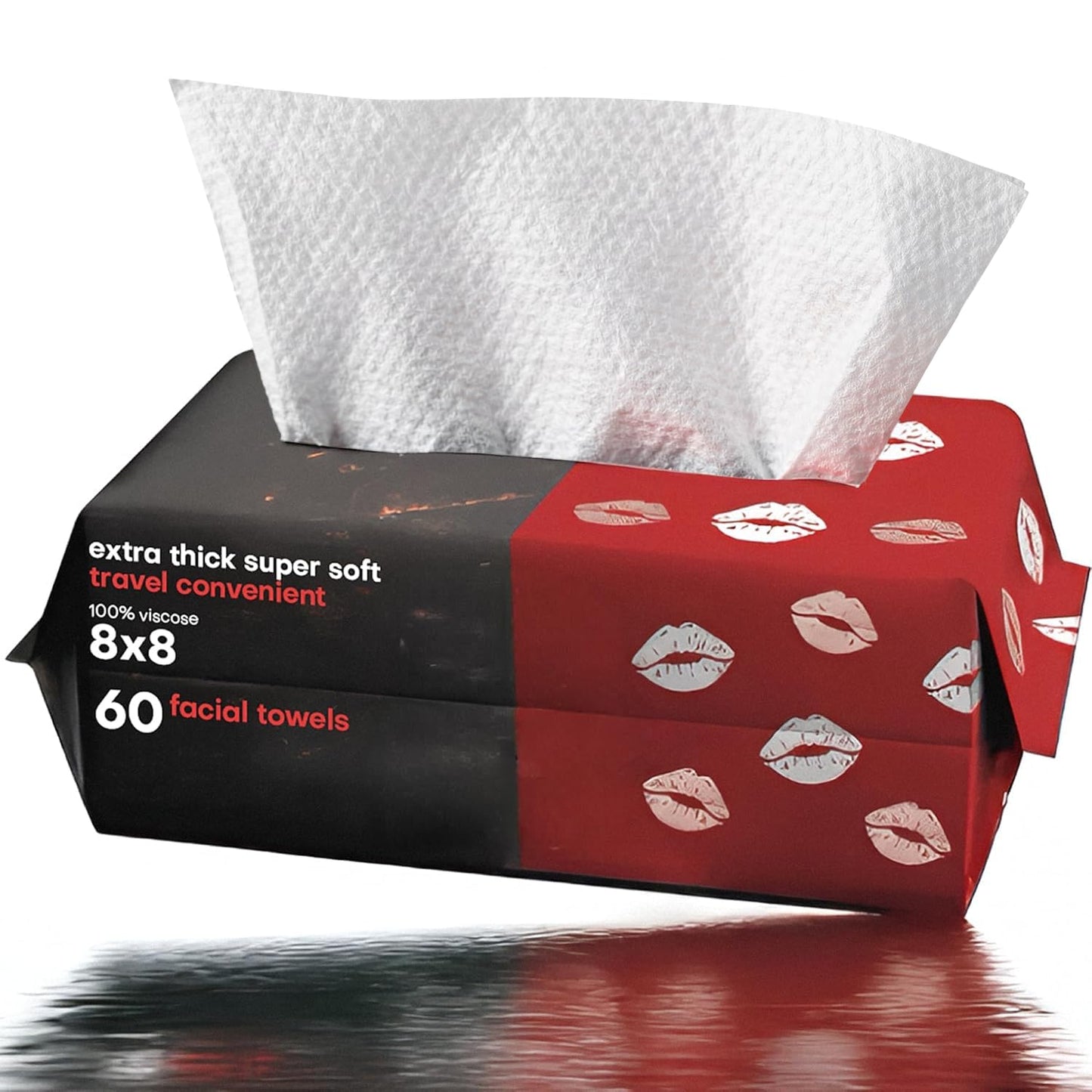 Dirty to Flirty Toallas Faciales | Toallitas Faciales Extra Suaves Y Extra Gruesas Tamaño Xl 8X8 | Toallitas Faciales Desechables Para Piel Sensible | Toallitas Faciales Secas Para Desmaquillar, Viaja